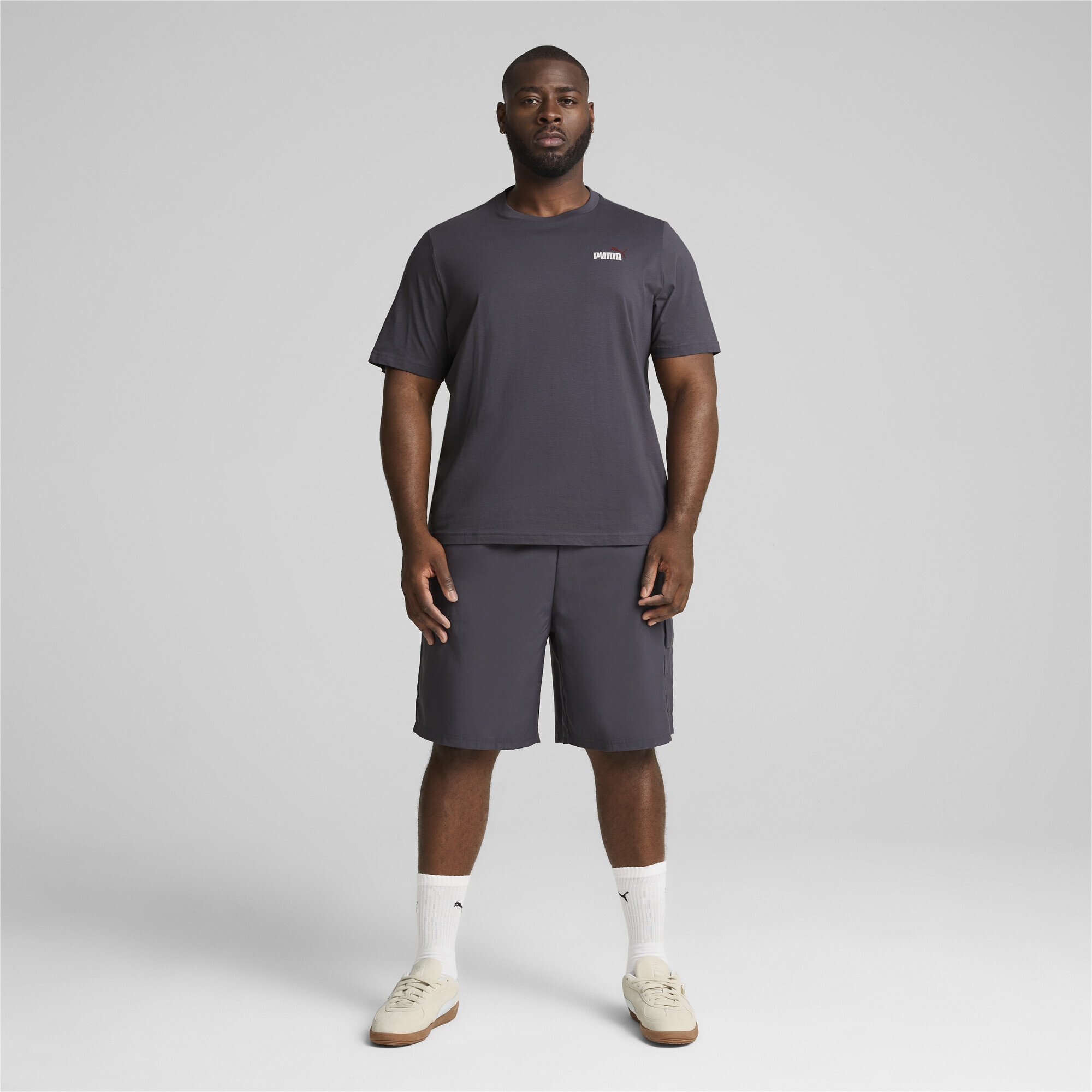 PUMA T-Shirt "Essentials+ zweifarbiges T-Shirt mit kleinem Logo Herren" günstig online kaufen