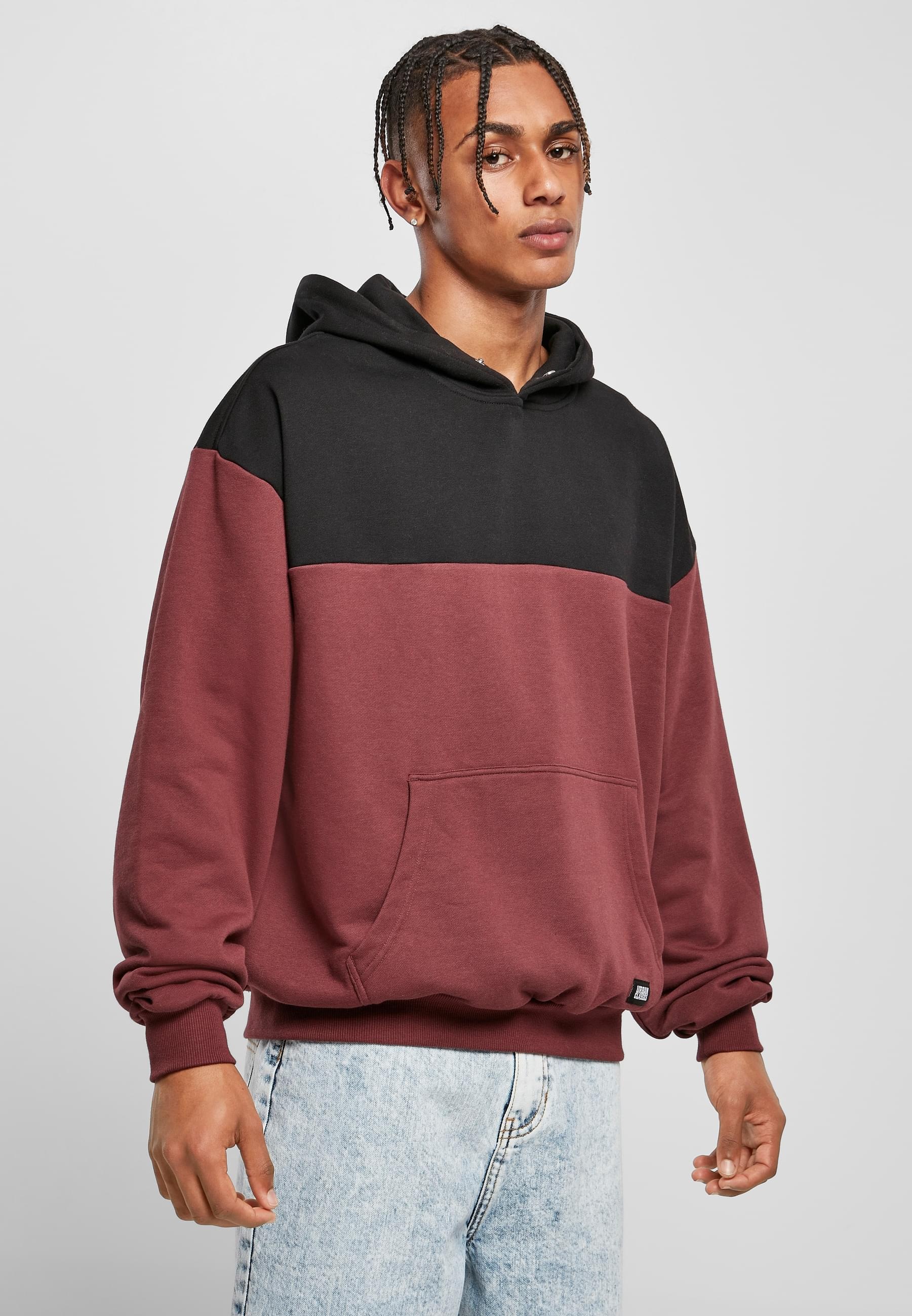 URBAN CLASSICS Sweatshirt »Urban Classics Herren Upper Block Hoody«, (1 tlg.)