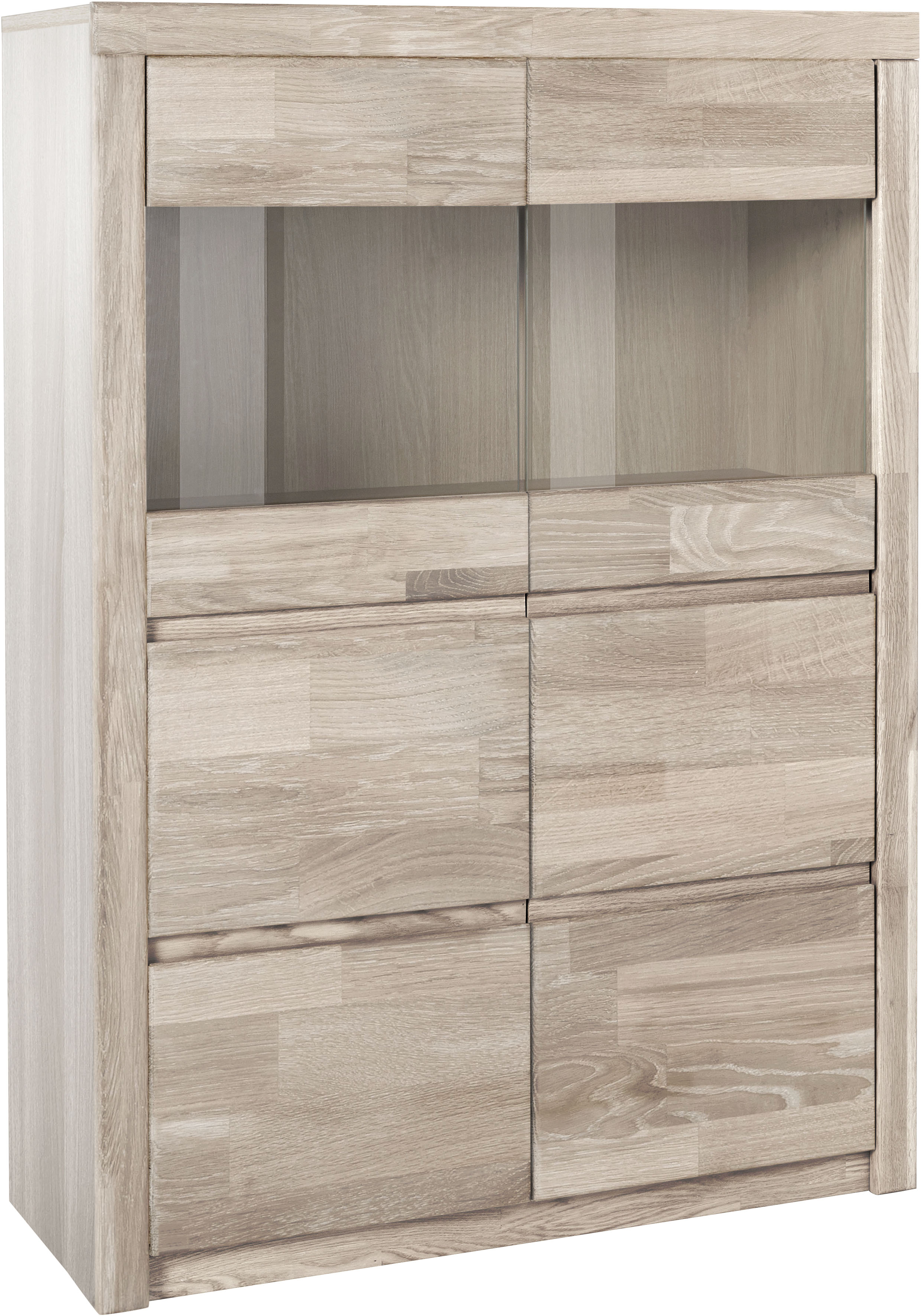 OTTO home Highboard "Silkeborg" schöne grifflose Optik, teilmassiv