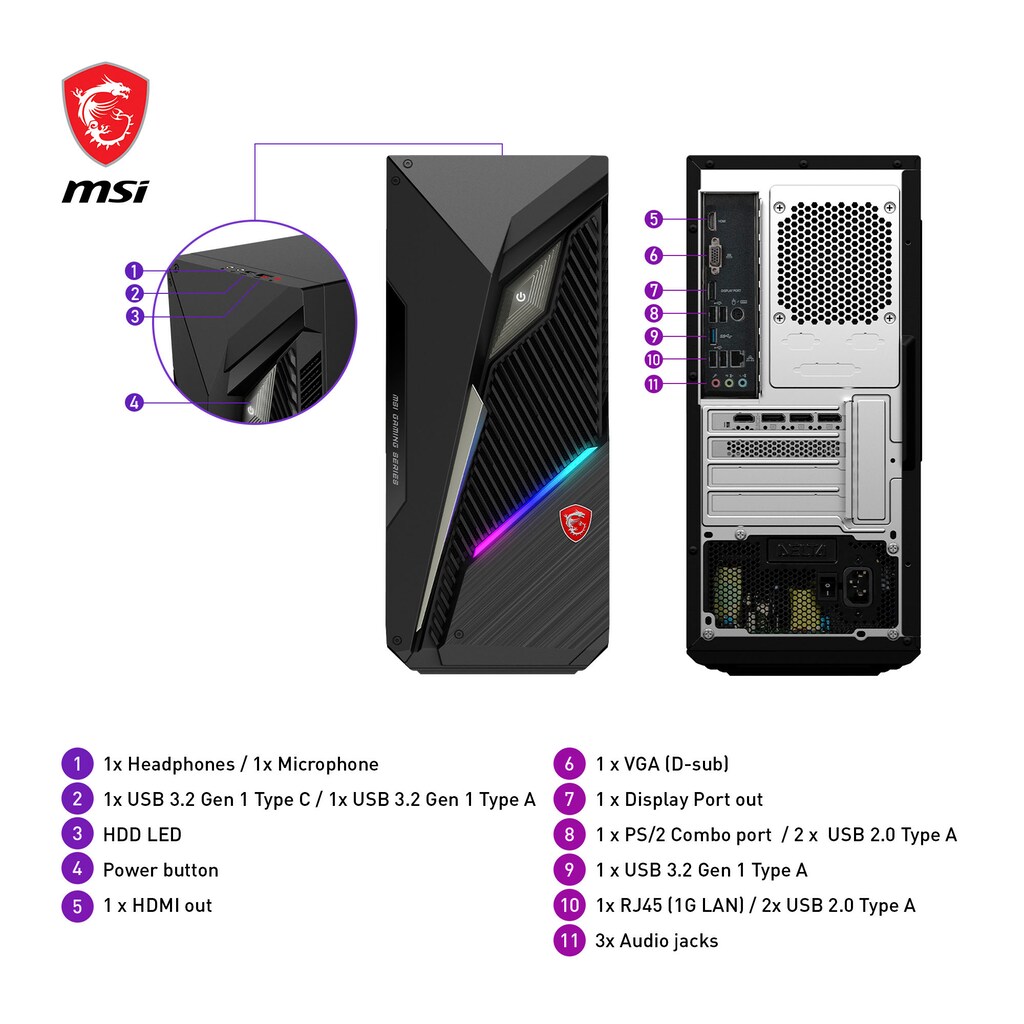 MSI Gaming-PC »MAG INFINITE S3 13TC - 635DE«