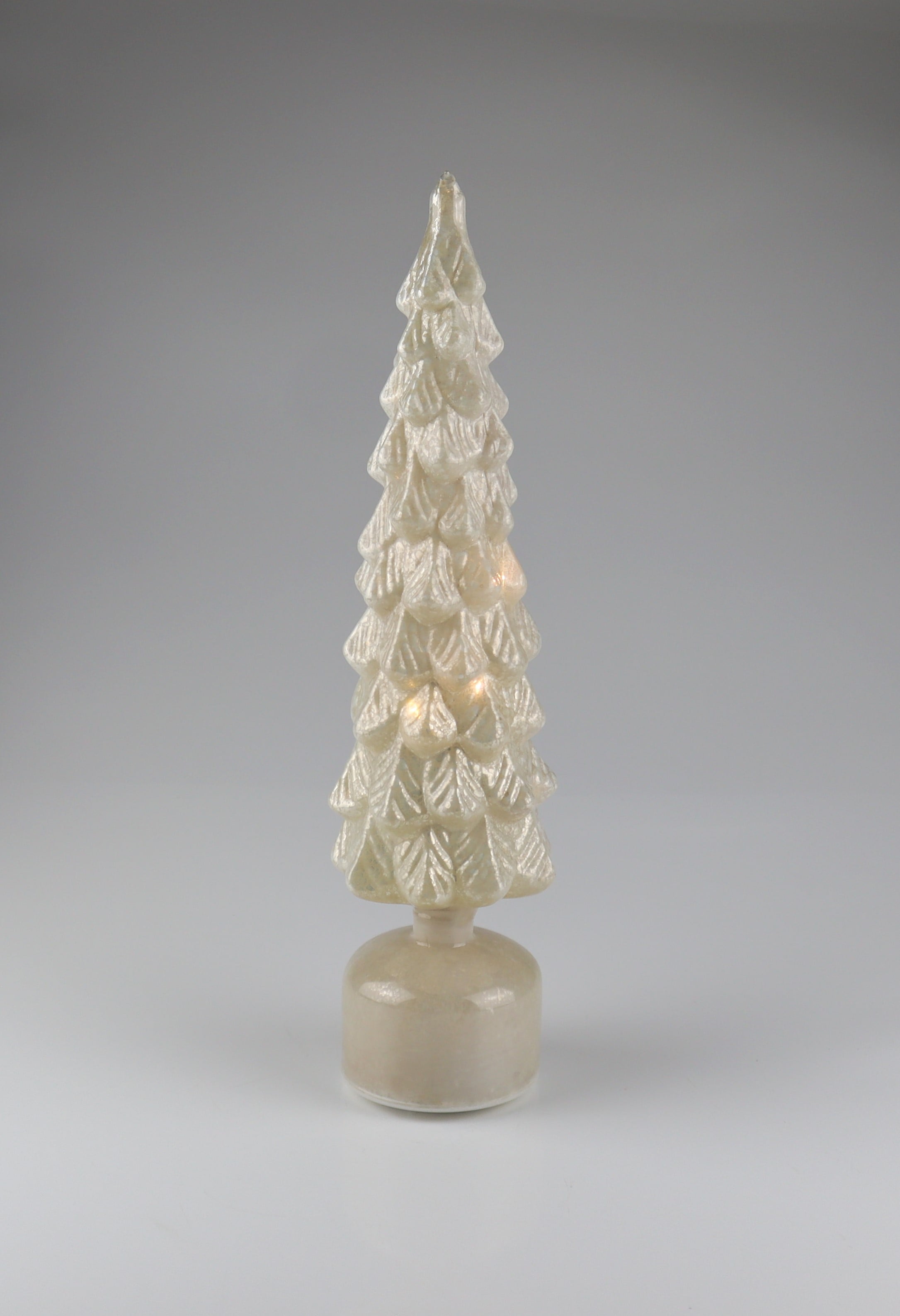 AM Design LED Dekoobjekt "Glas-Weihnachtsbaum rotierend" 10x40 cm
