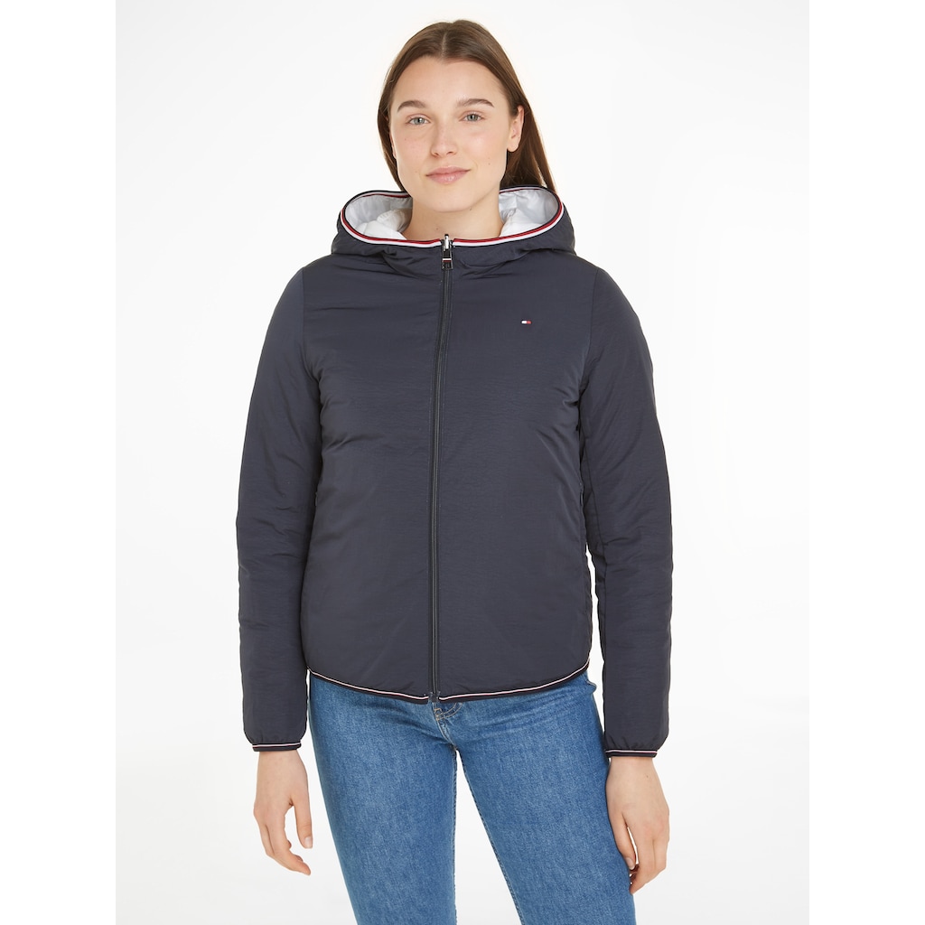 Tommy Hilfiger Steppjacke »REVERSIBLE LW PADDED JACKET«, Wendejacke, 2 in 1 Jacke mit Tommy Flag