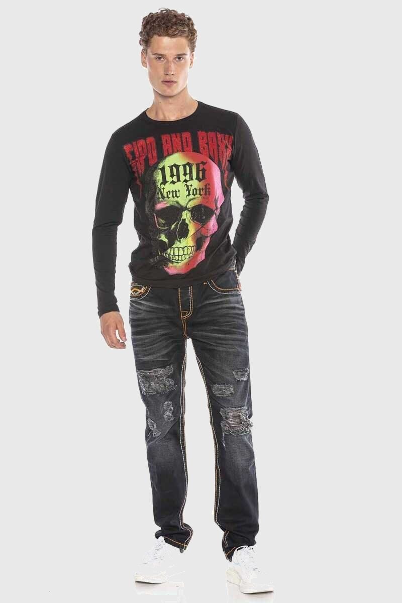 Cipo & Baxx T-Shirt »Sweatshirts«, mit coolem Print