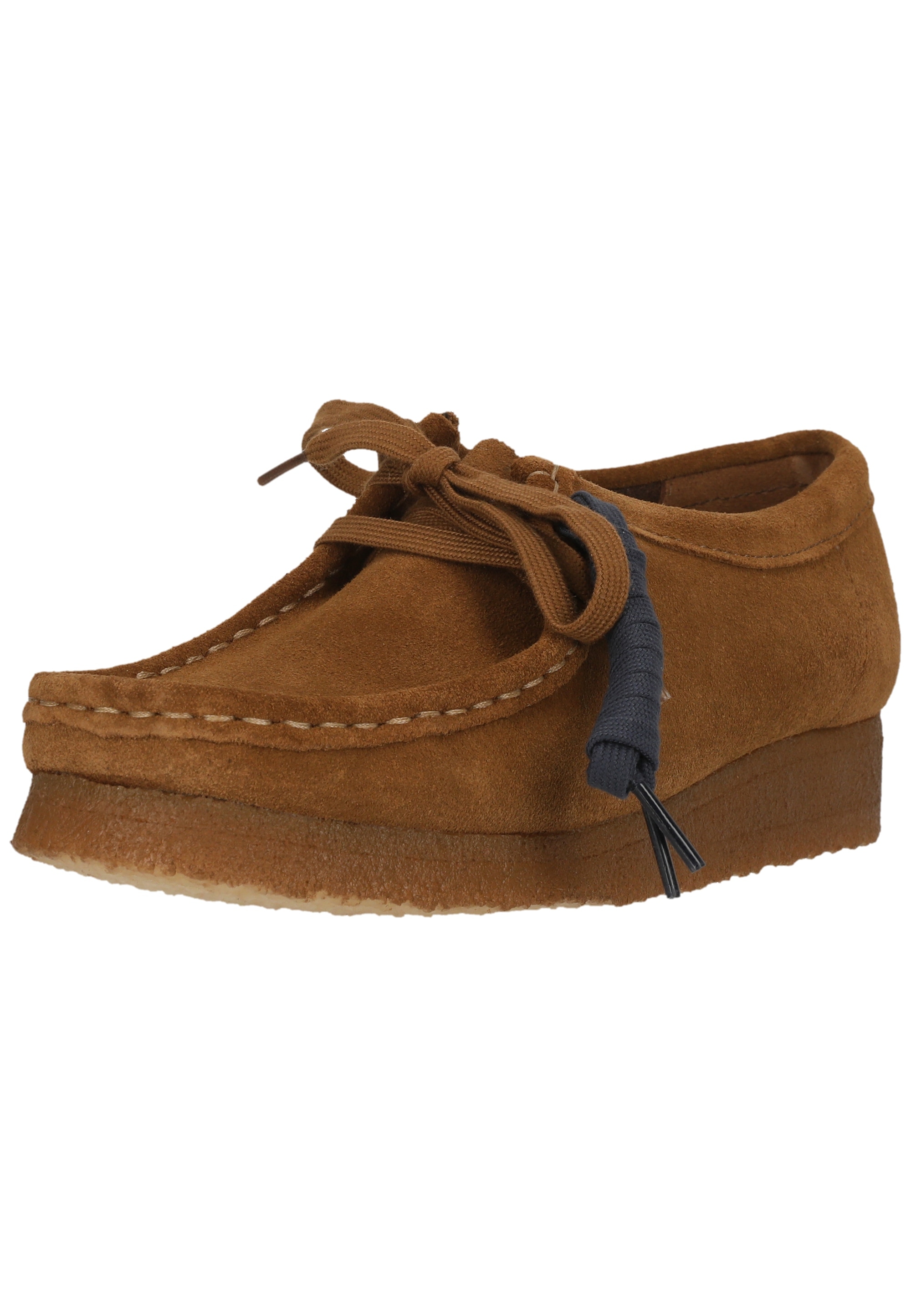 Clarks Schnürschuh "Wallabee Cola Suede" aus butterweichem Wildleder günstig online kaufen