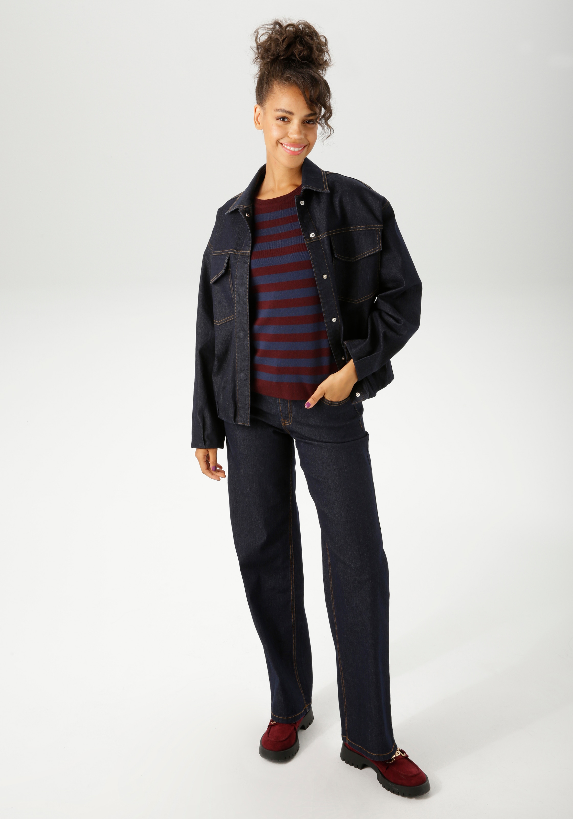 Aniston CASUAL Strickpullover, im Streifen-Dessin - NEUE KOLLEKTION
