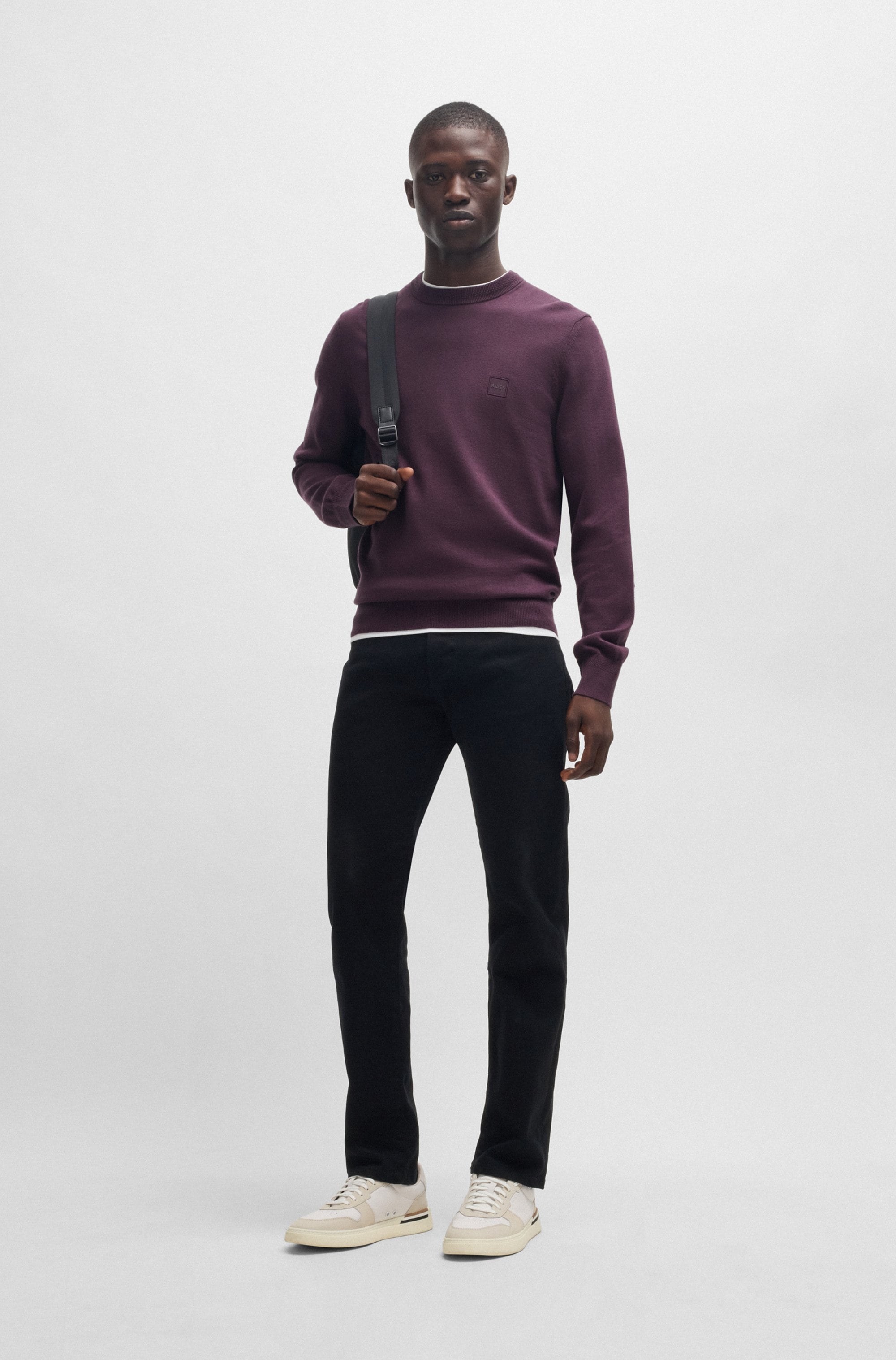 BOSS ORANGE Strickpullover »Kanovano« mit Rundhalsausschnitt