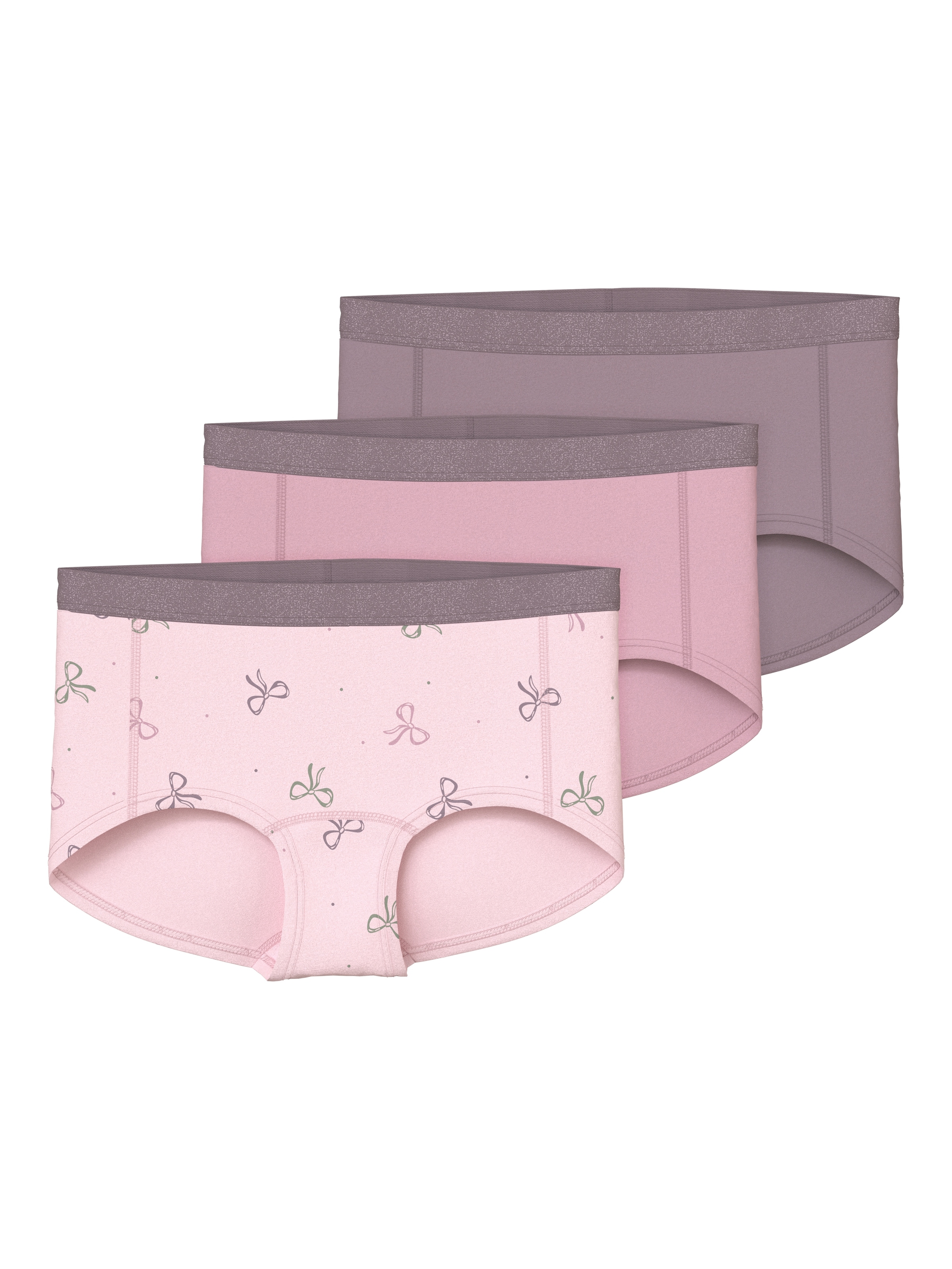 Panty »NKFHIPSTER 3P BARELY PINK BOW NOOS«, (Packung, 3 St.)