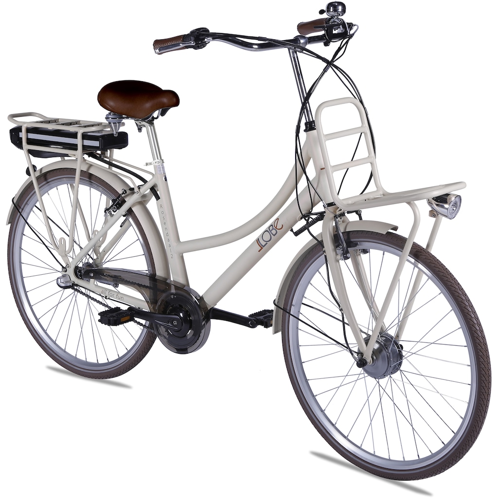 LLobe E-Bike »Rosendaal Lady 13,2 Ah«, 3 Gang, Frontmotor 250 W