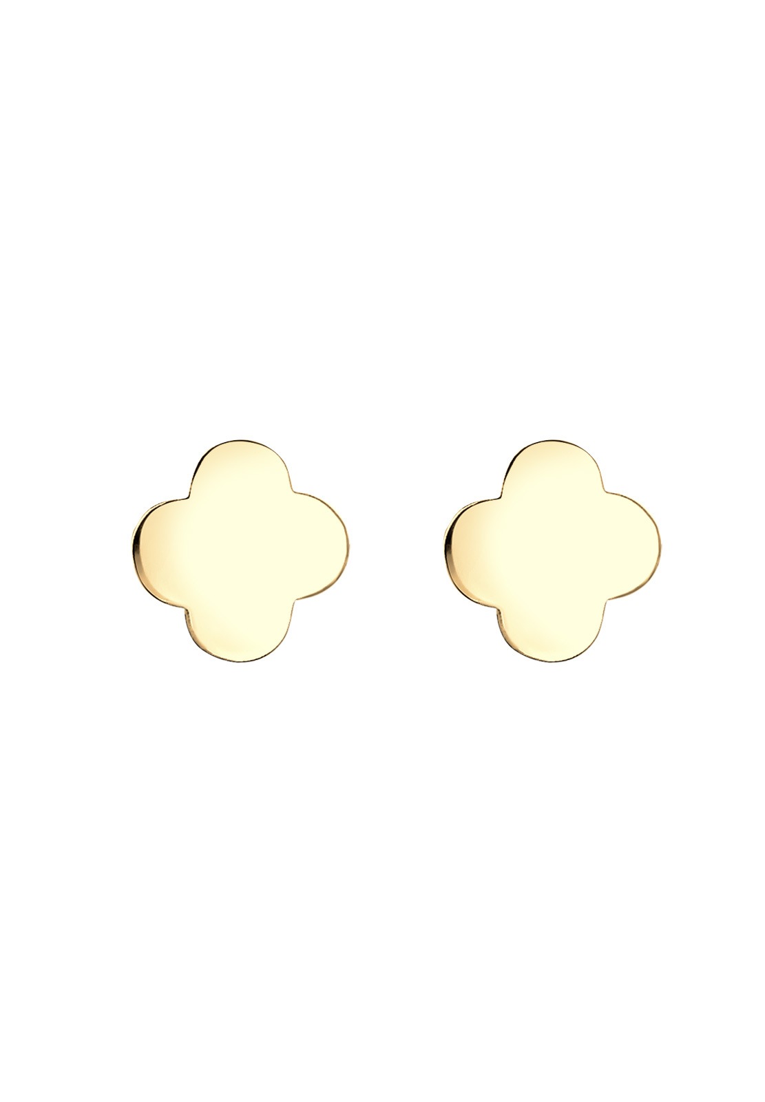 Elli Premium Paar Ohrstecker »Ohrstecker Kleeblatt 585 Gelbgold«