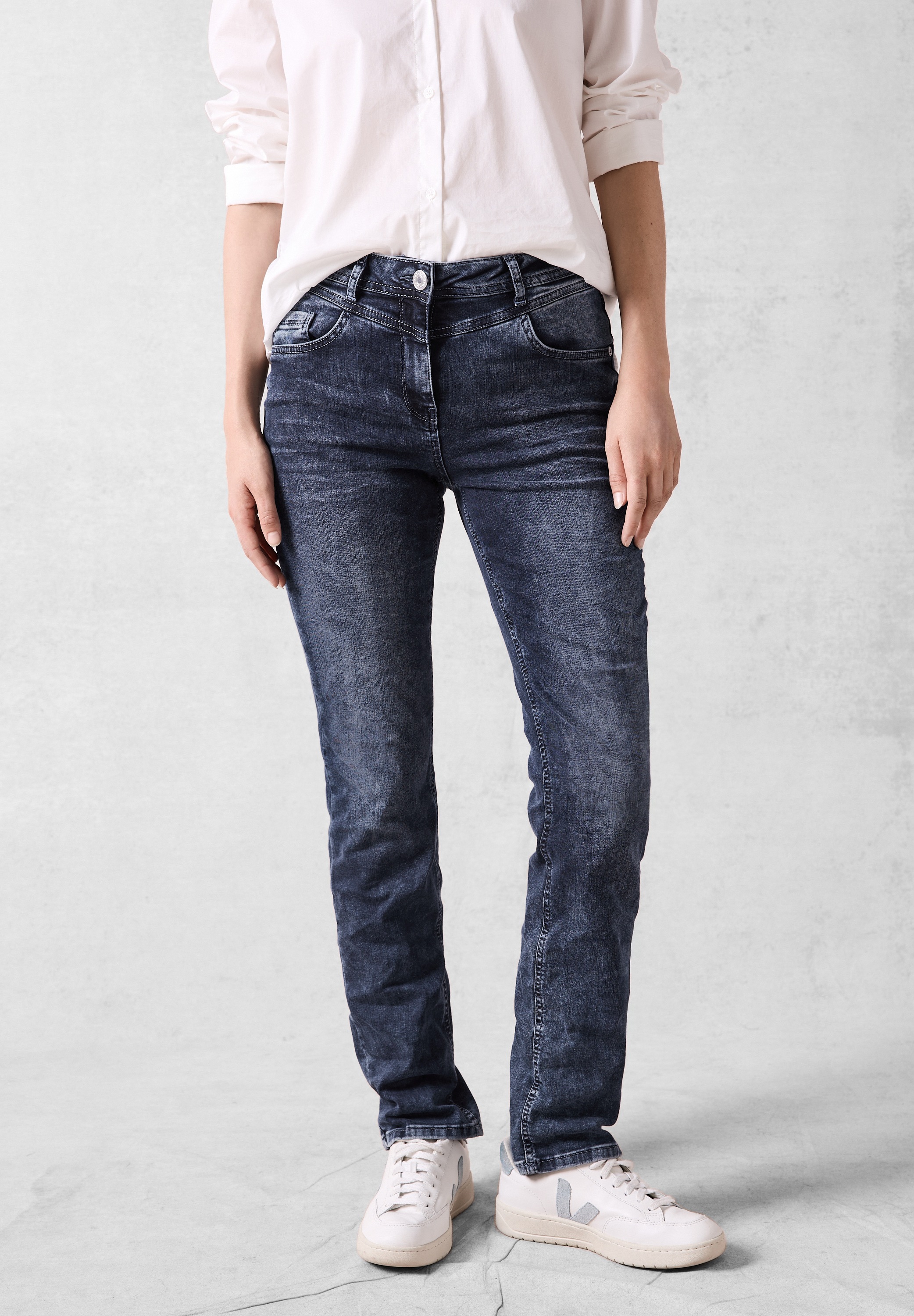 Cecil Slim-fit-Jeans, High Waist