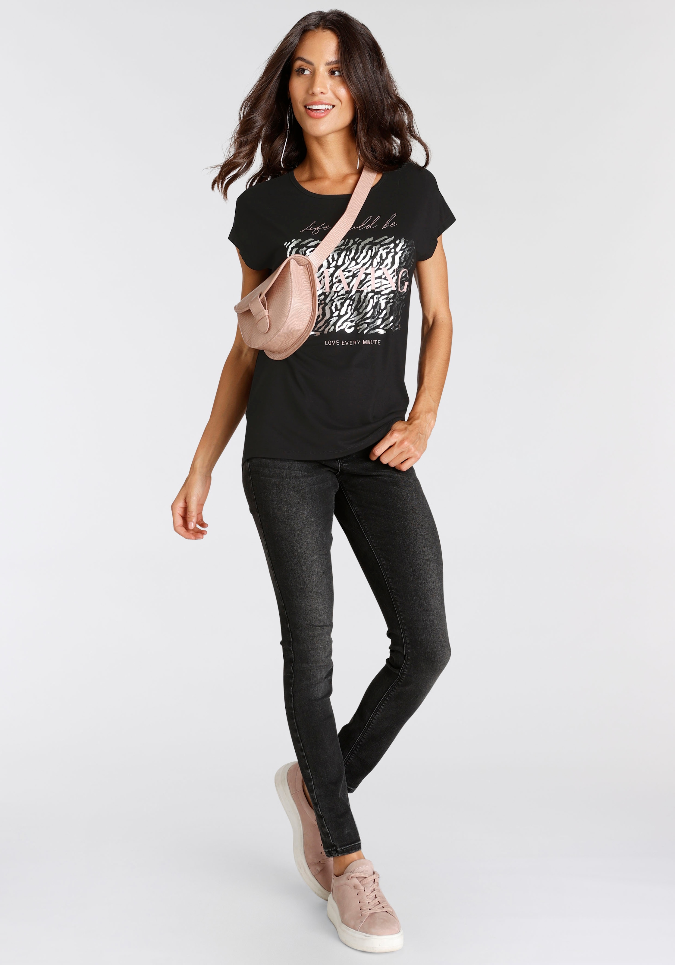 Laura Scott T-Shirt, mit modischem Folienprint für kaufen | BAUR