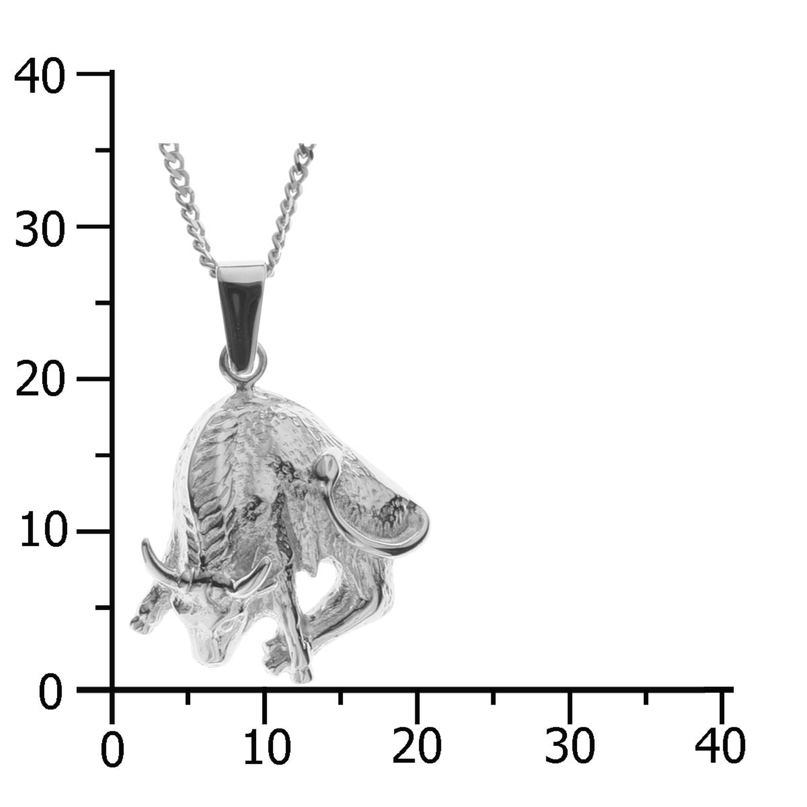 OSTSEE-SCHMUCK Kette mit Anhänger »- Tierkreiszeichen Stier - Silber 925/000 -,«
