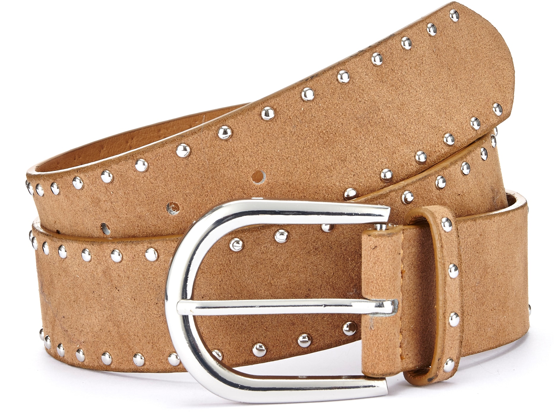 LASCANA Hüftgürtel "Nietengürtel, Anzuggürtel, Gürtel, Jeansgürtel, Hosengürtel" in Veloursleder-Optik mit kleinen Nieten für Jeans & Hosen