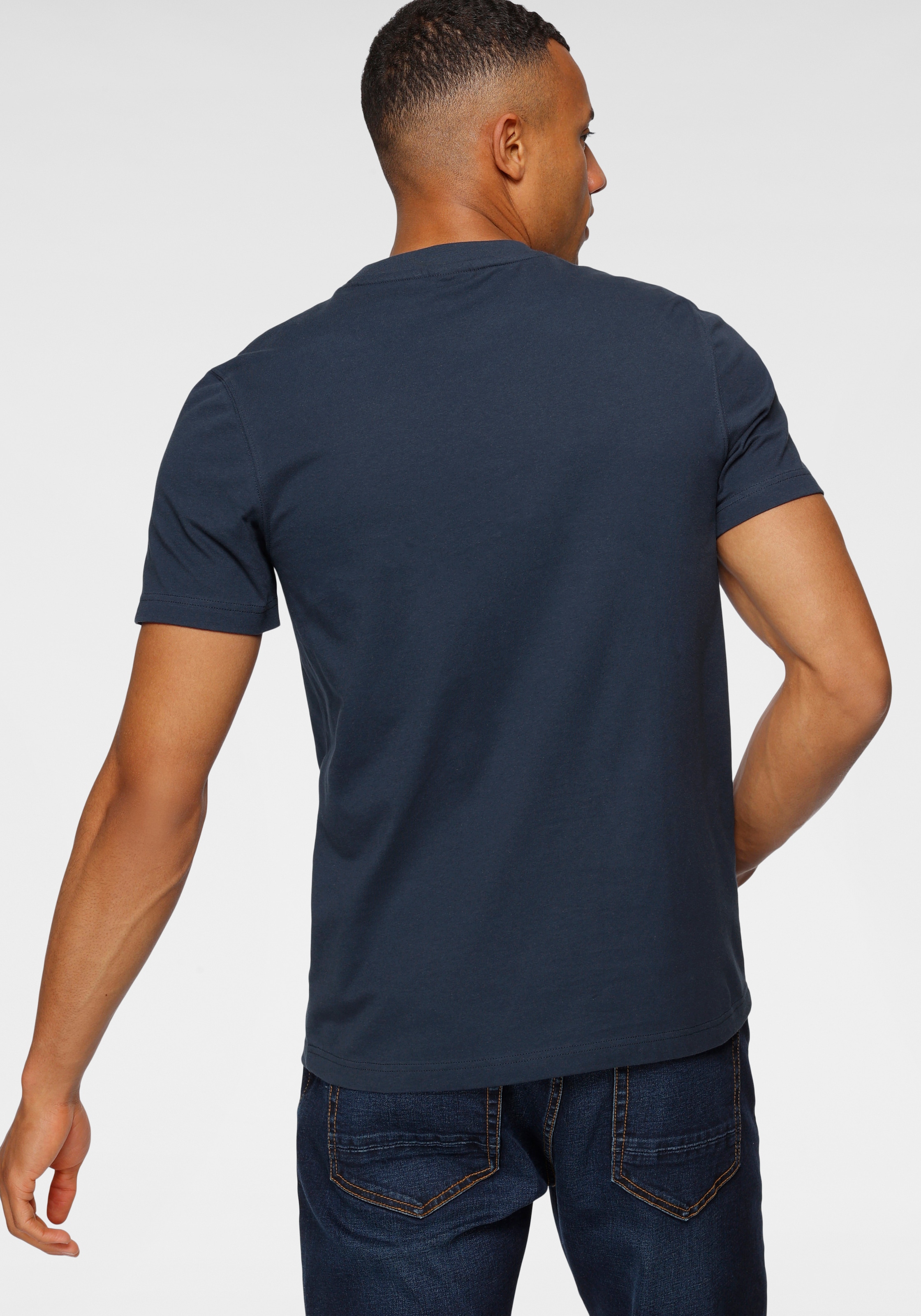 H.I.S Rundhalsshirt, Kurzarm, schmale Passform, mit Print, Rundhals, aus Baumwolle