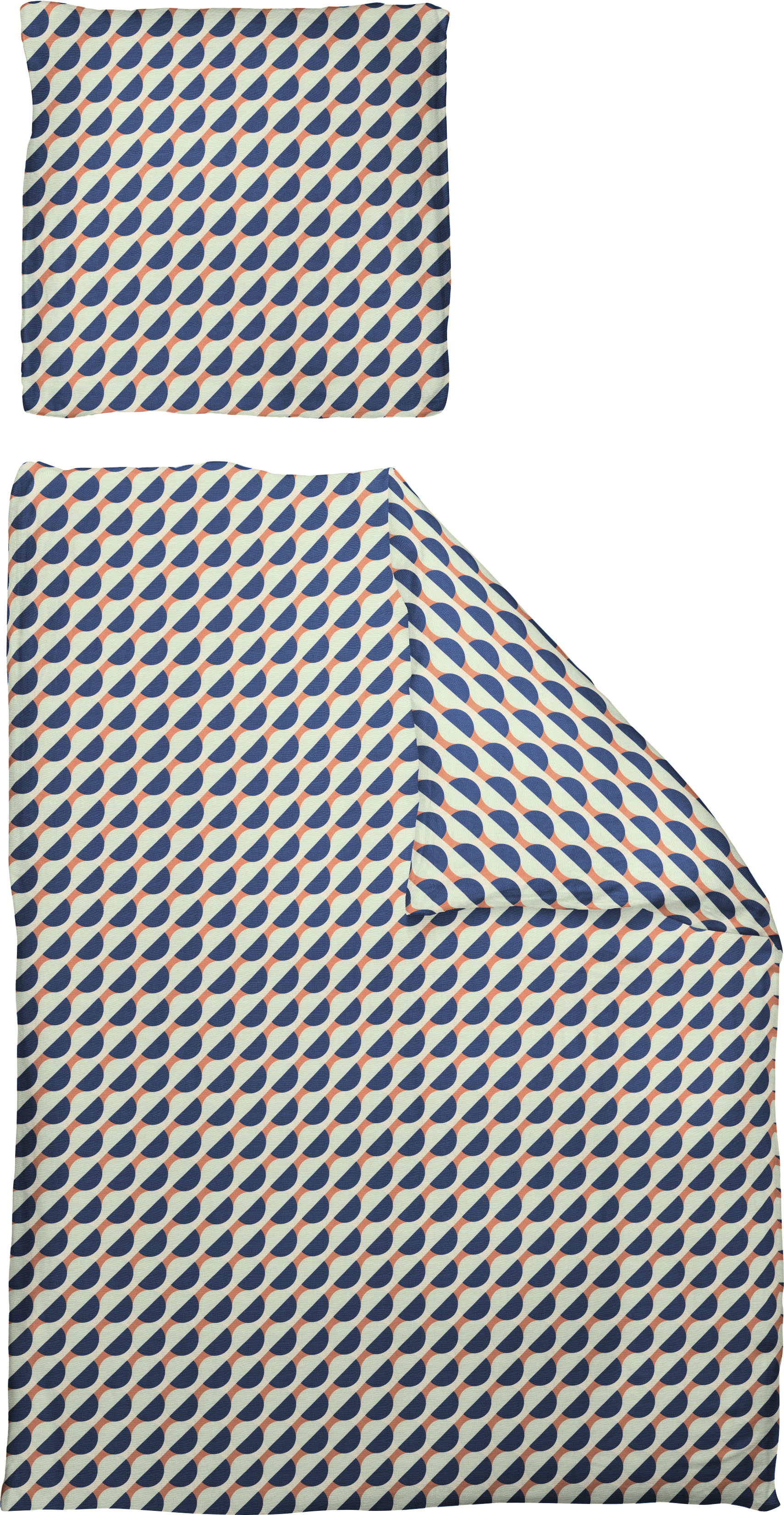 Adam 1100000002199 "Circles" 2 Stk. aus 100 % Bio-Baumwolle, 2 teilig - Bettwäsche Set