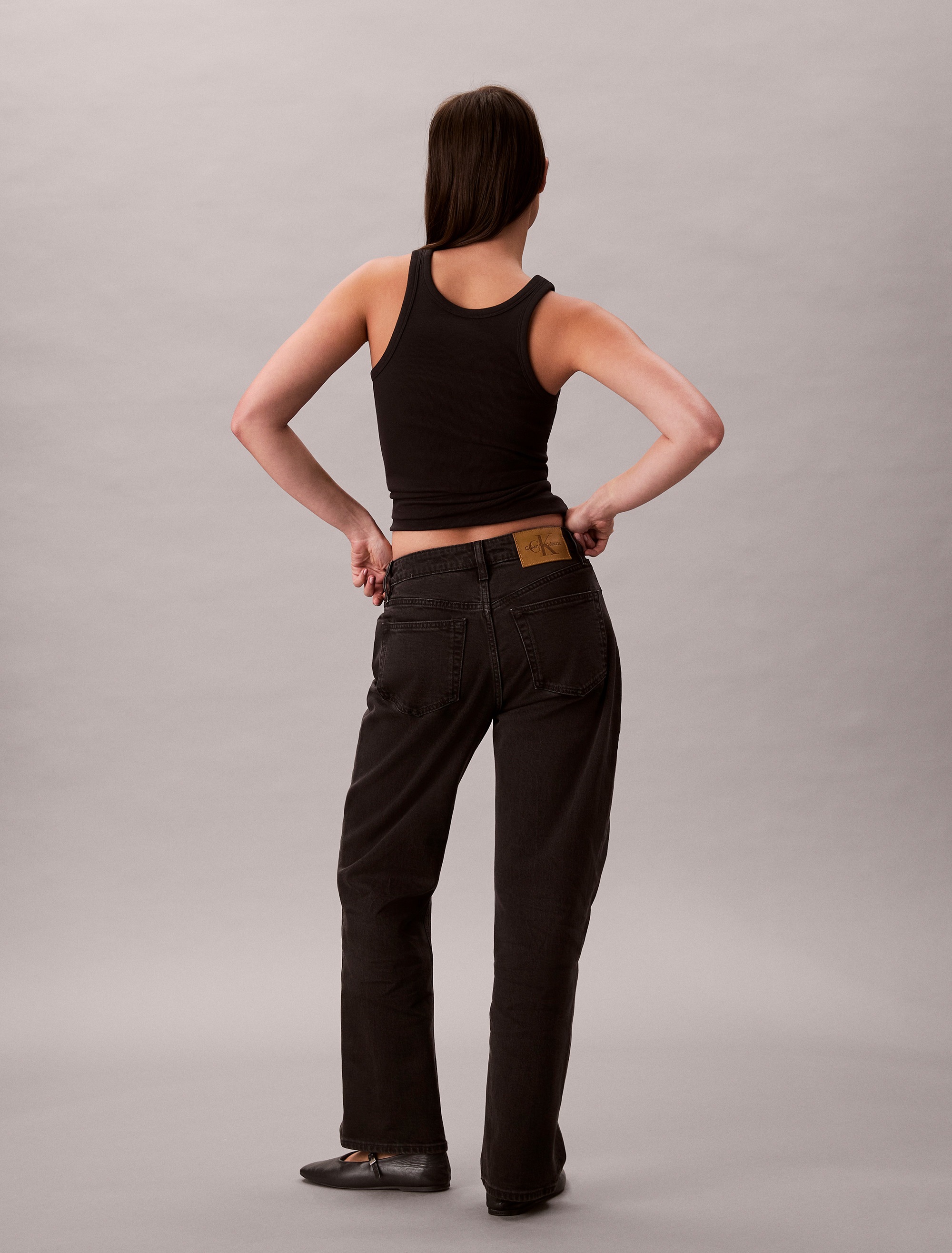 Calvin Klein Jeans Straight-Jeans "HGH RS STRGHT CK ESS", Mit Gürtelschlauf günstig online kaufen