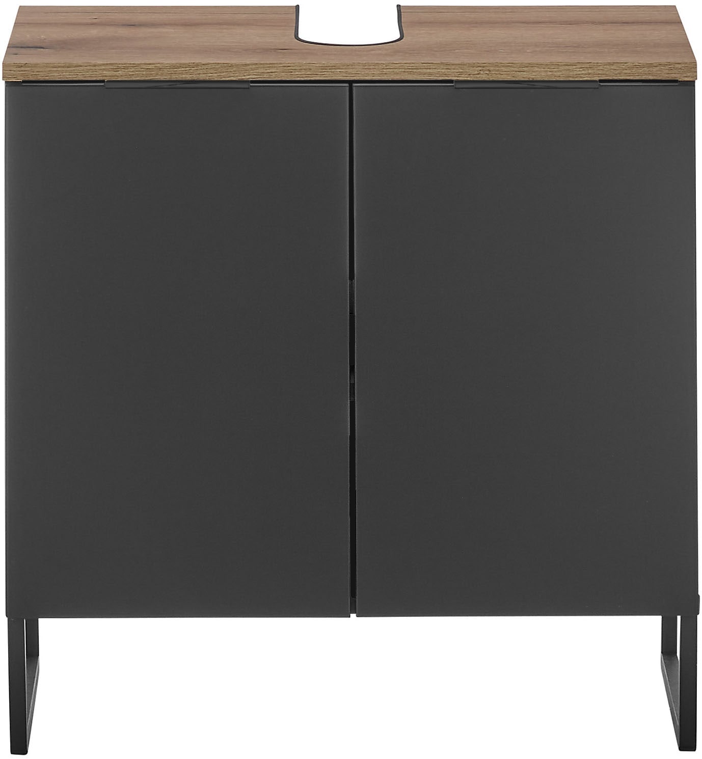 BASIC by Balculina Waschbeckenunterschrank »Denver Waschbeckenunterschrank, Badezimmerschrank 60x60x35«, (1 St.), Breite 60 cm, Tür L/R montierbar, Softclose