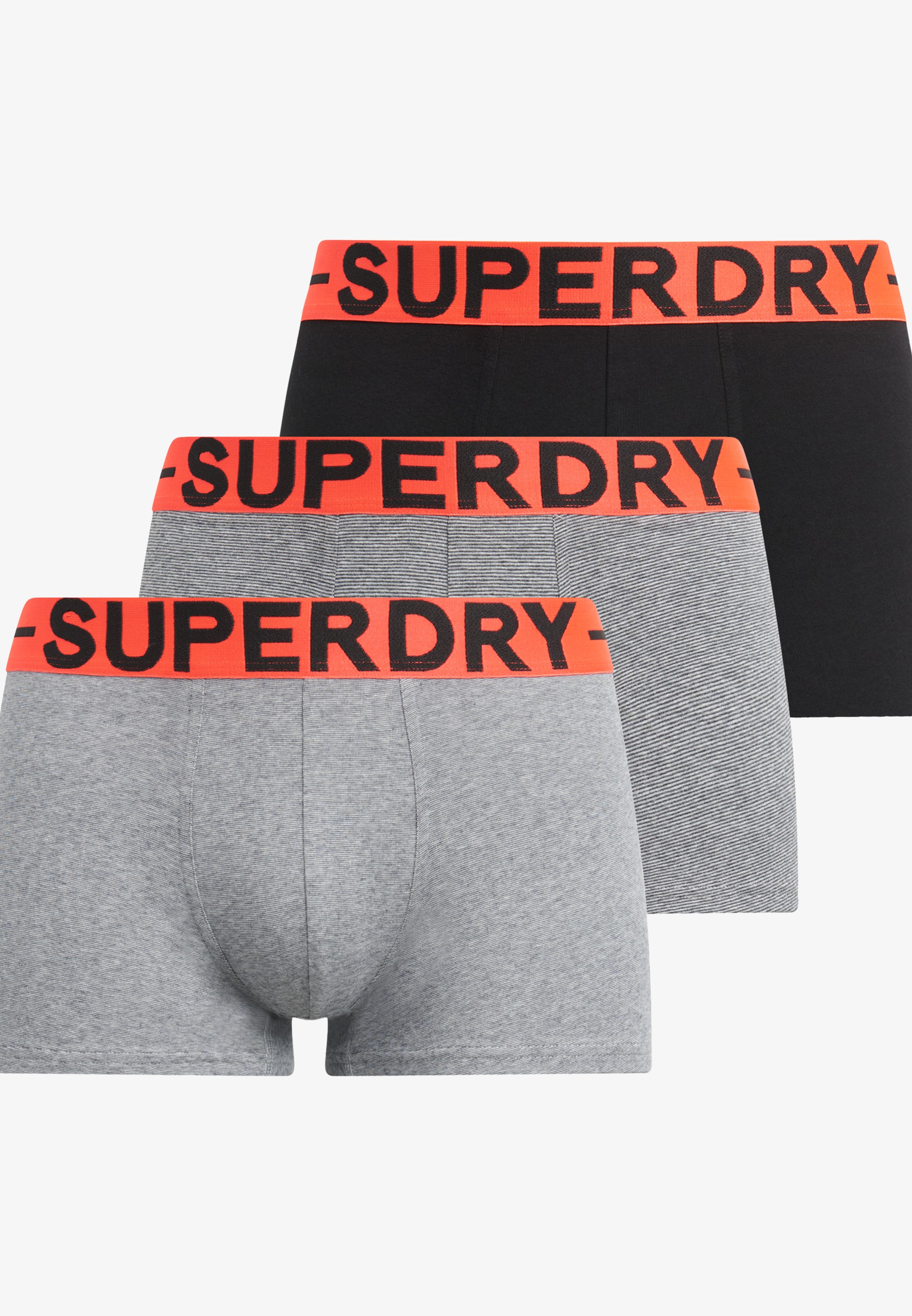 Superdry Boxershorts "TRUNK TRIPLE PACK" Packung, 3 Stk. aus Baumwollmischung mit Jersey, eng anliegende Passform, pflegeleicht