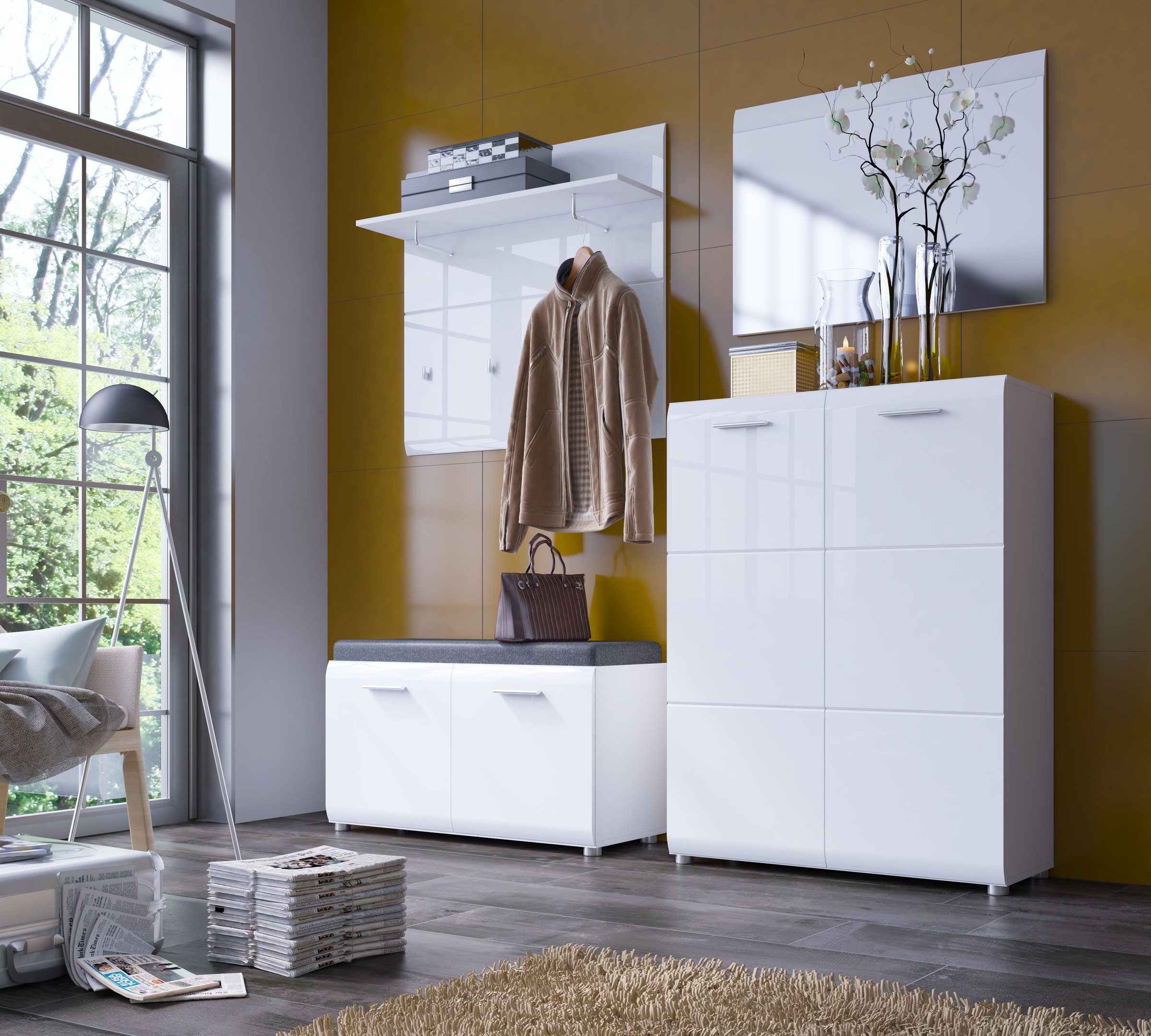 LIVING CHARM Garderobenpaneel »Merano«, Breite ca. 96 cm