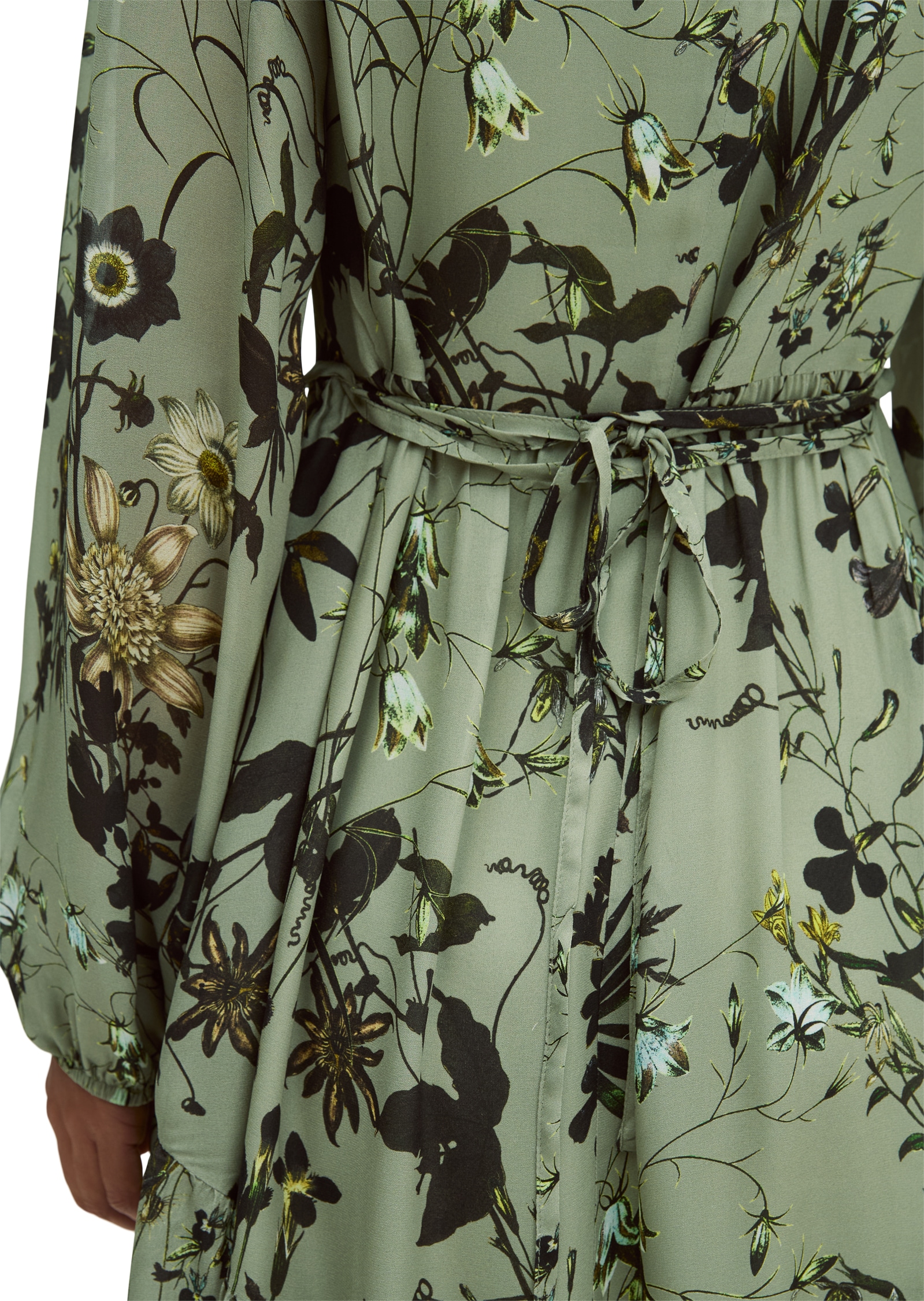 Marc O'Polo Midikleid regular aus fließendem Viskose-Crêpe