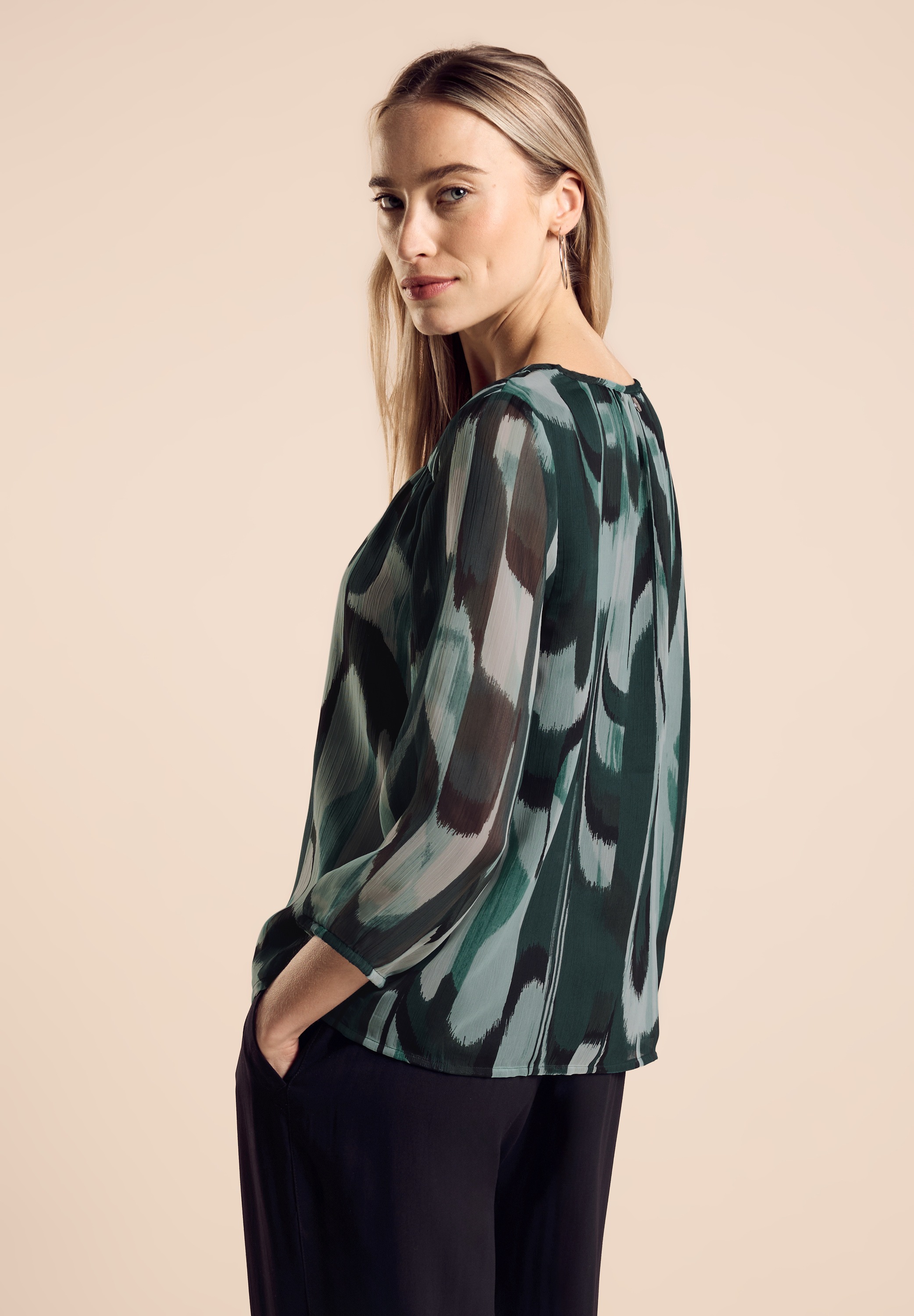 STREET ONE Chiffonbluse, mit All-Over Print