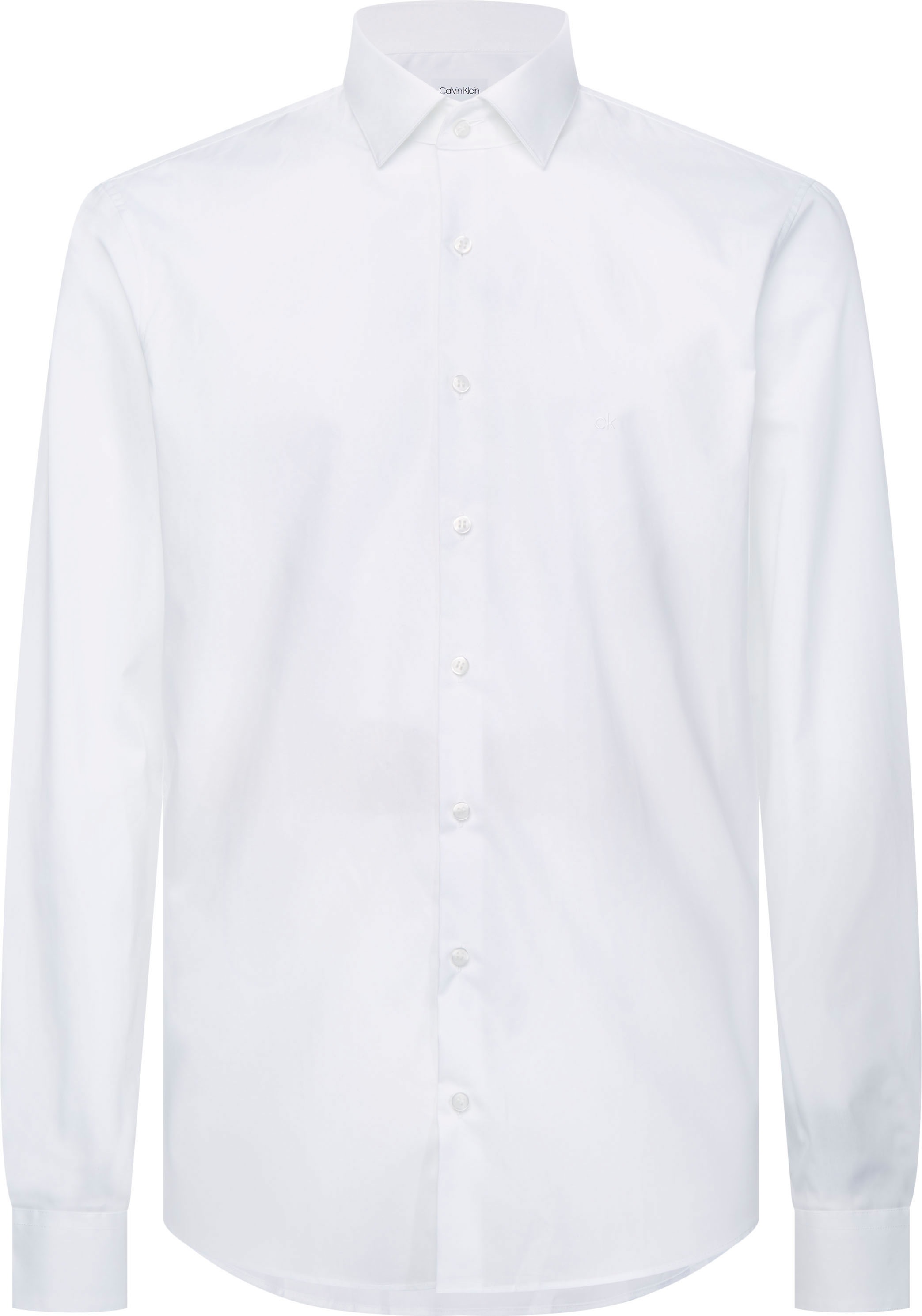 Calvin Klein Businesshemd »2PLY POPLIN STRETCH SLIM SHIRT« unifarben
