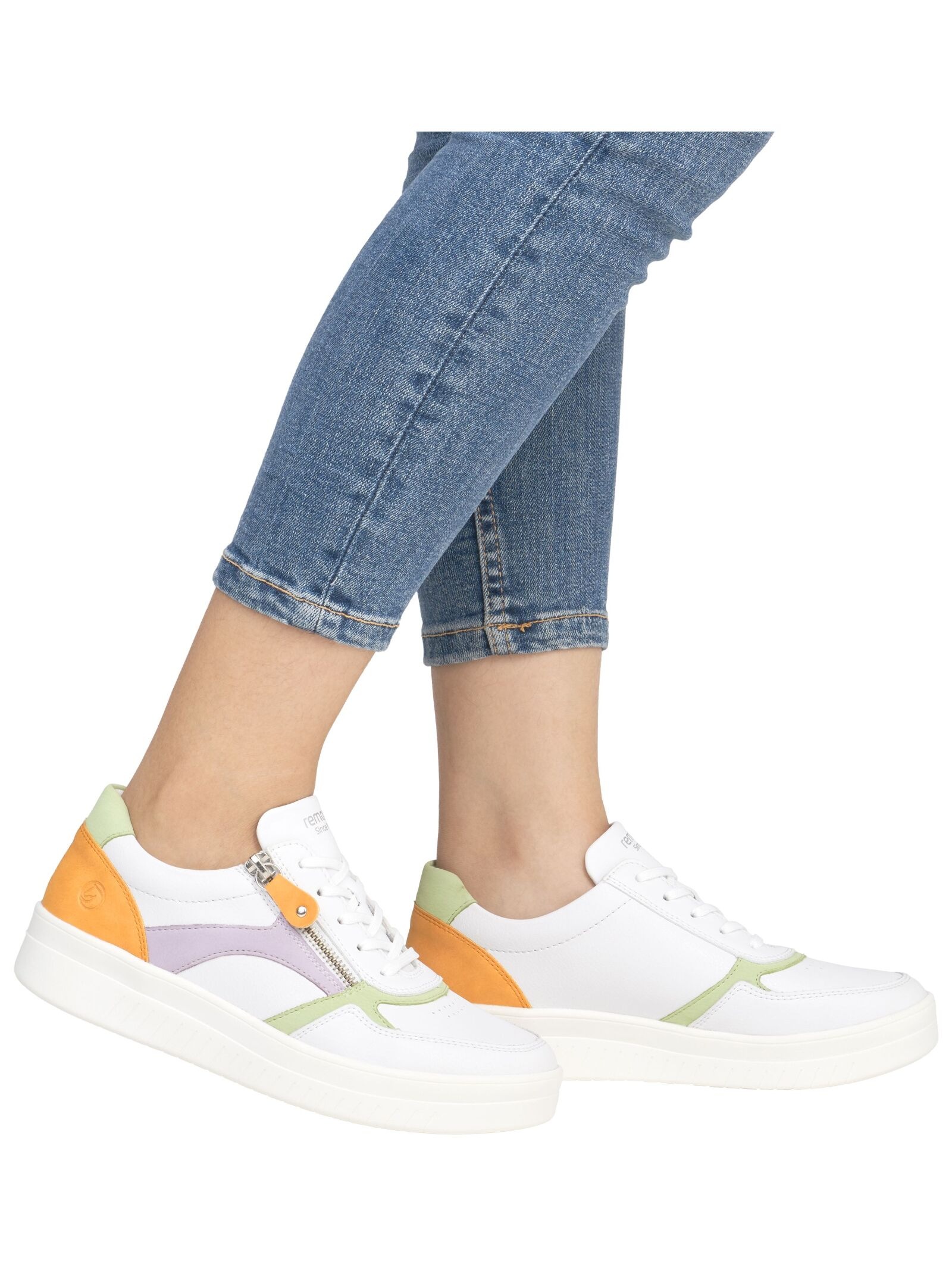 Sneaker REMONTE "Remonte Sneaker Leder", Damen, Gr. 39, weiß, Leder, Schuhe Sneaker 2