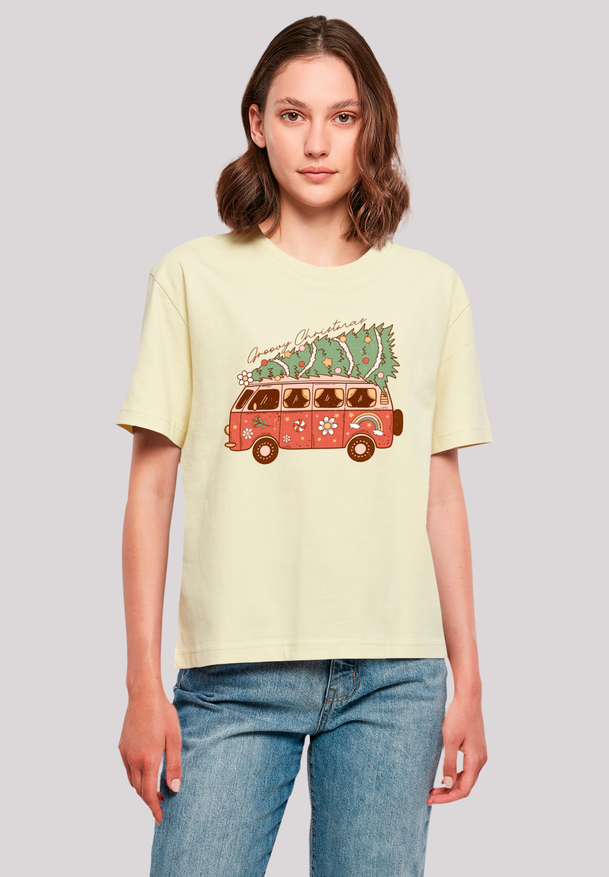 T-Shirt »Groovy Weihnachten Camper Van«, Premium Qualität, Weihnachts-Kollection