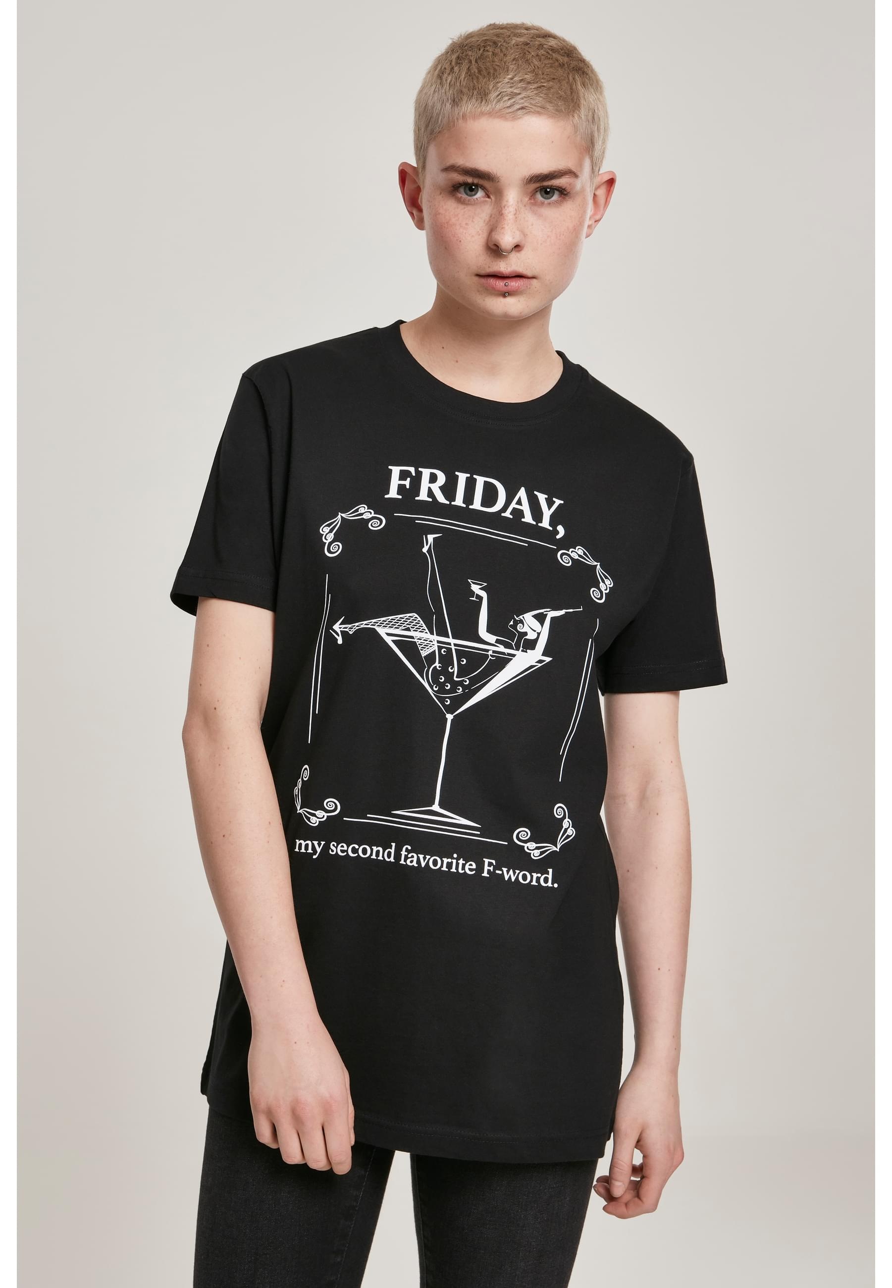MisterTee Kurzarmshirt »MisterTee Damen Ladies F-Word Tee«, (1 tlg.)
