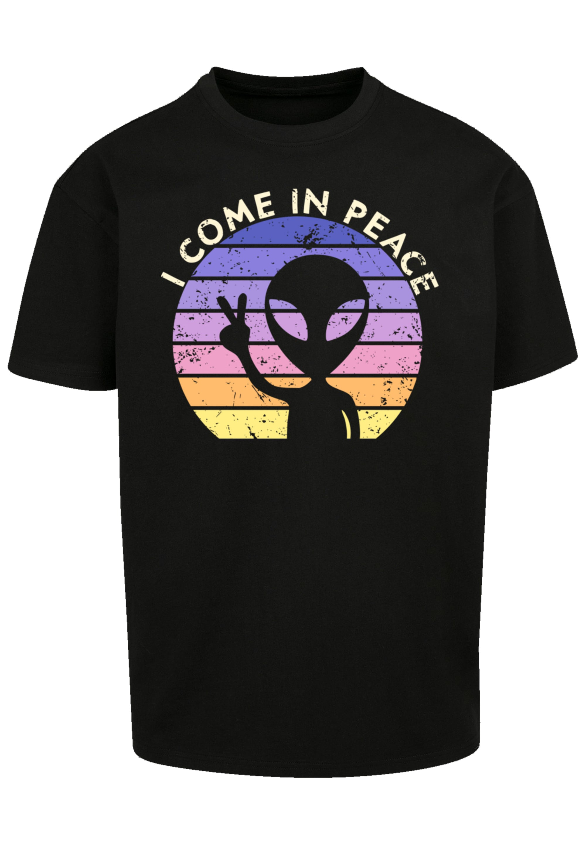F4NT4STIC T-Shirt »Alien Peace Sunset«, Premium Qualität