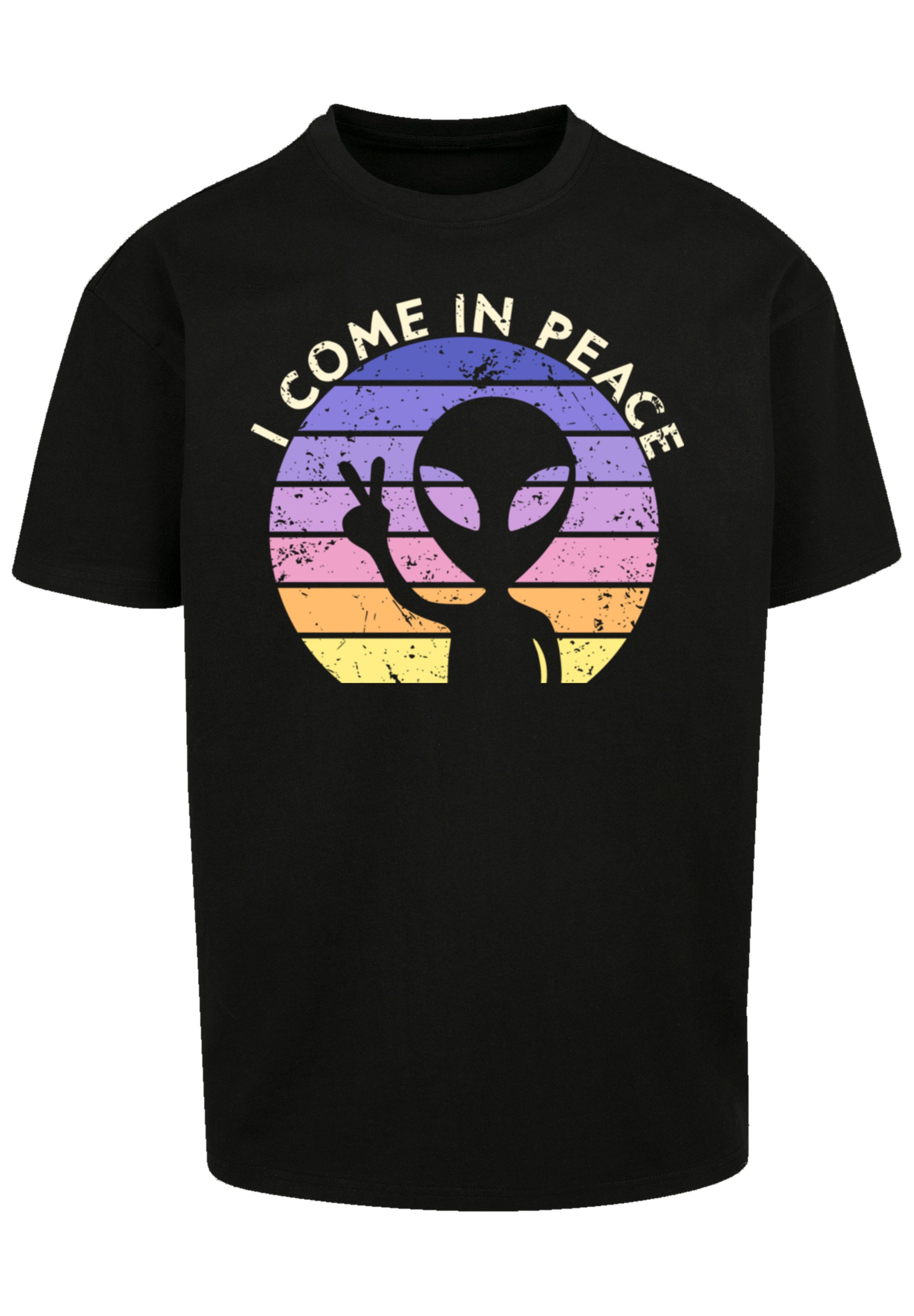 F4NT4STIC T-Shirt "Alien Peace Sunset", Premium Qualität günstig online kaufen