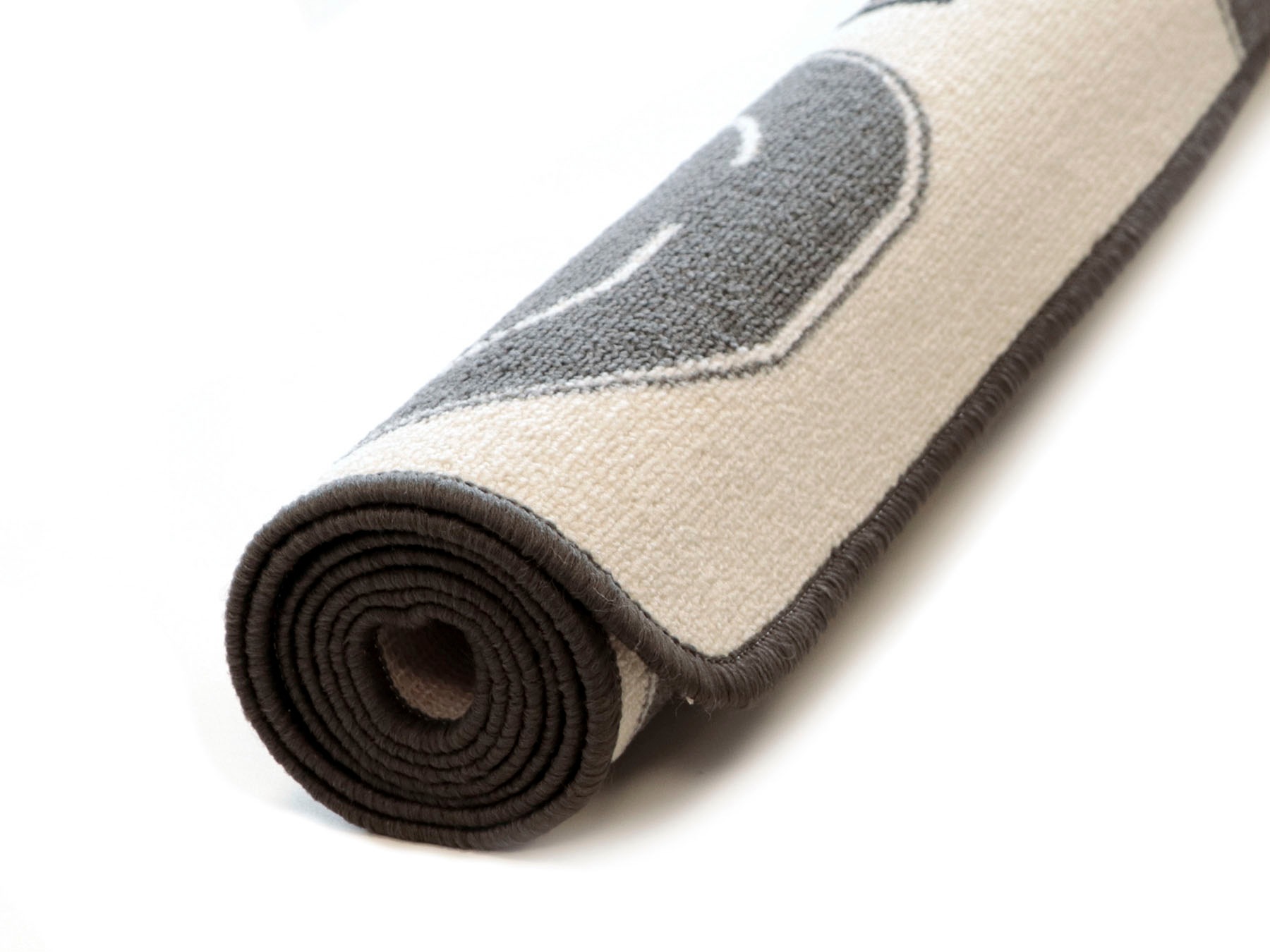 Primaflor-Ideen in Textil Kinderteppich »RETRO - Rennstrecke«, rechteckig, 5 mm Höhe, Kurzflor, Straßen-Spiel-Teppich, Motiv Rennstrecke, Kinderzimmer