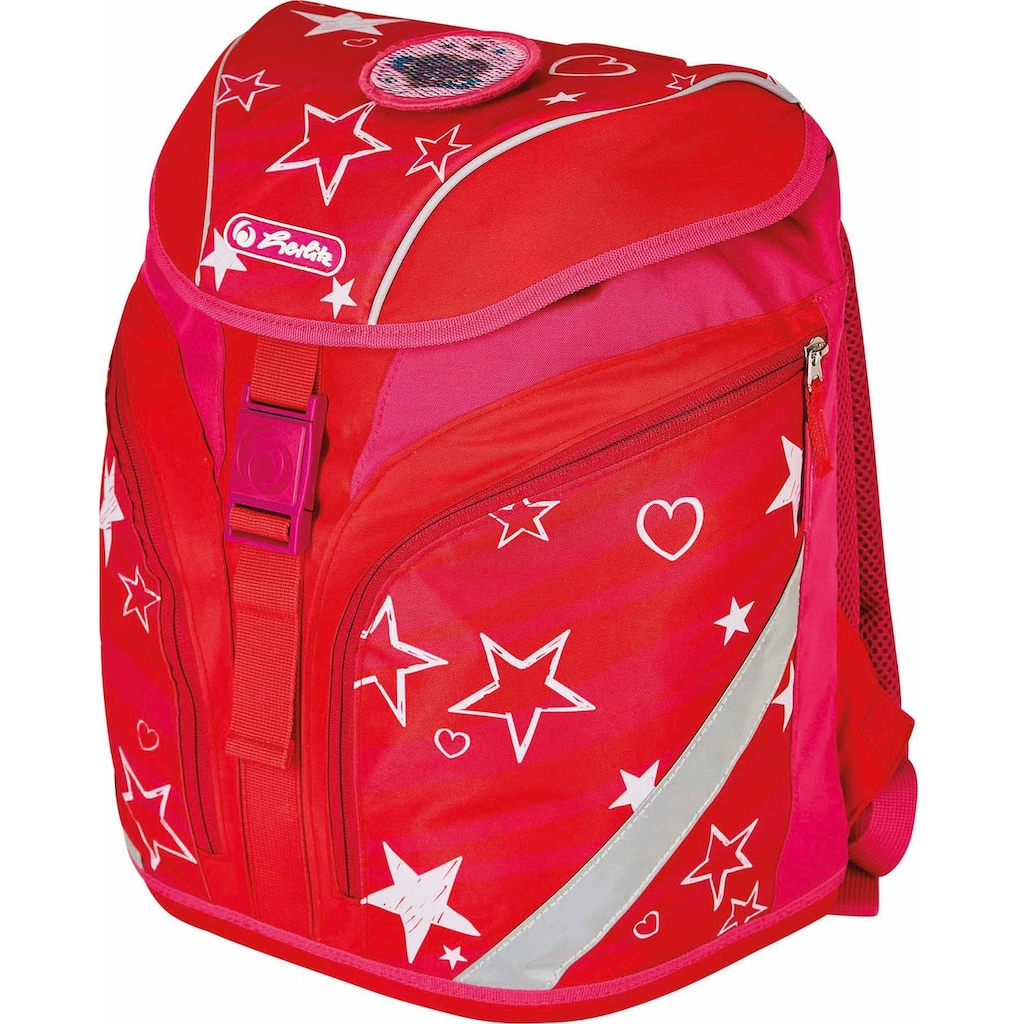 Herlitz Schulrucksack »SoftLight Plus, Stars&Stripe«, Reflektoren-Floureszierende Flächen