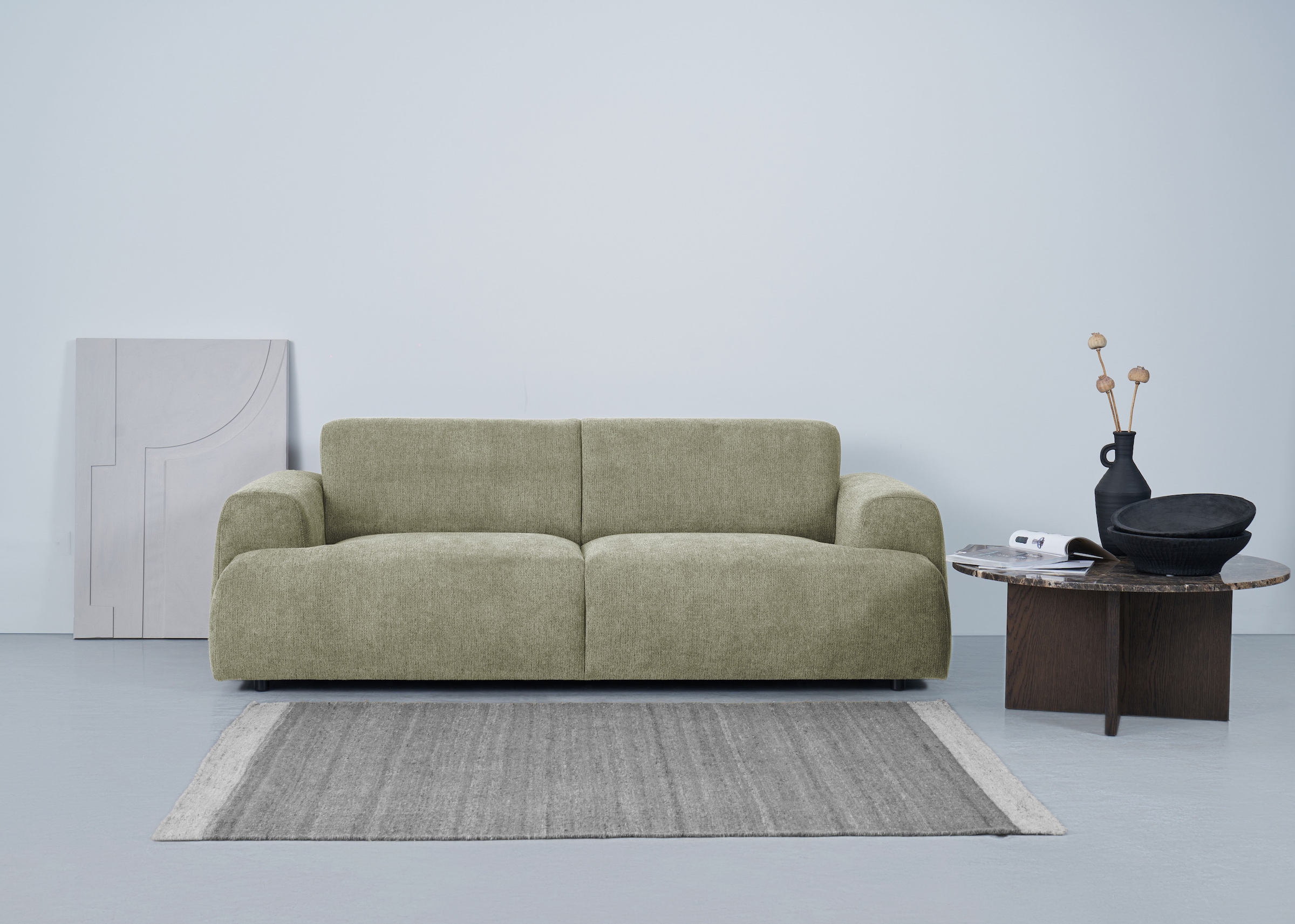 Home affaire 3-Sitzer "Linkka, Breite 237 cm" in einem weichen Chenille-Sto günstig online kaufen