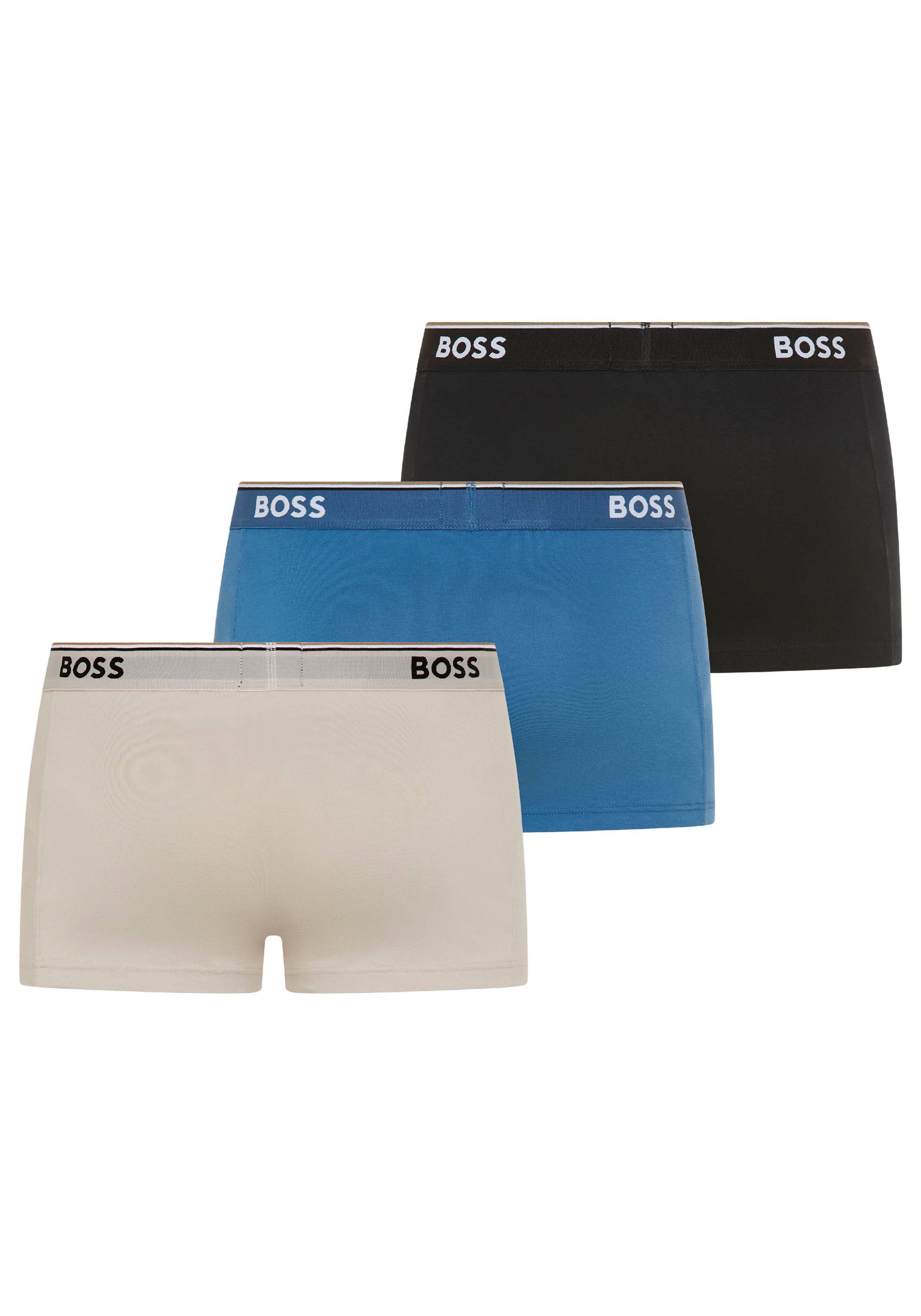 BOSS Trunk Packung, 3 Stk. aus Stretch-Baumwolle mit Logo-Bund, mittlere Bu günstig online kaufen