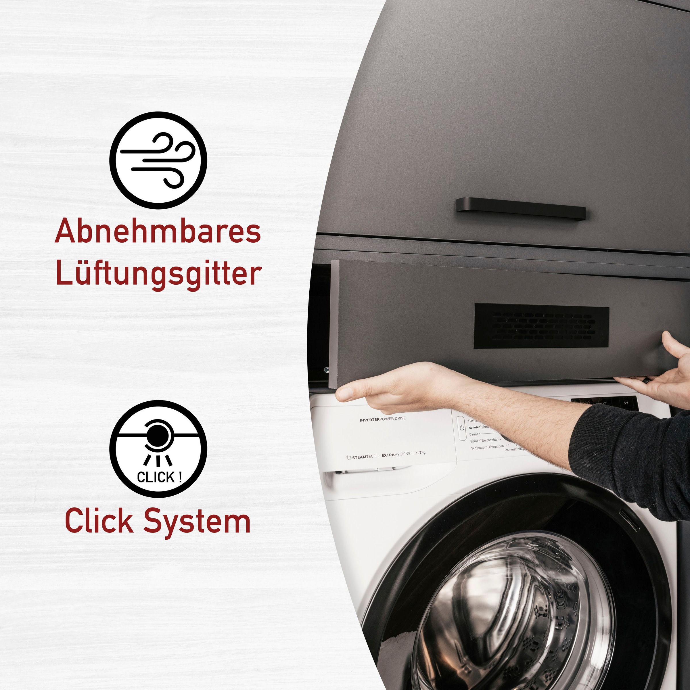 Inter Link Mehrzweckschrank-Set »Norela, Waschmaschinenumbauschrank, Geräteschrank mit Wäscheschrank« 6 Stk. tlg.