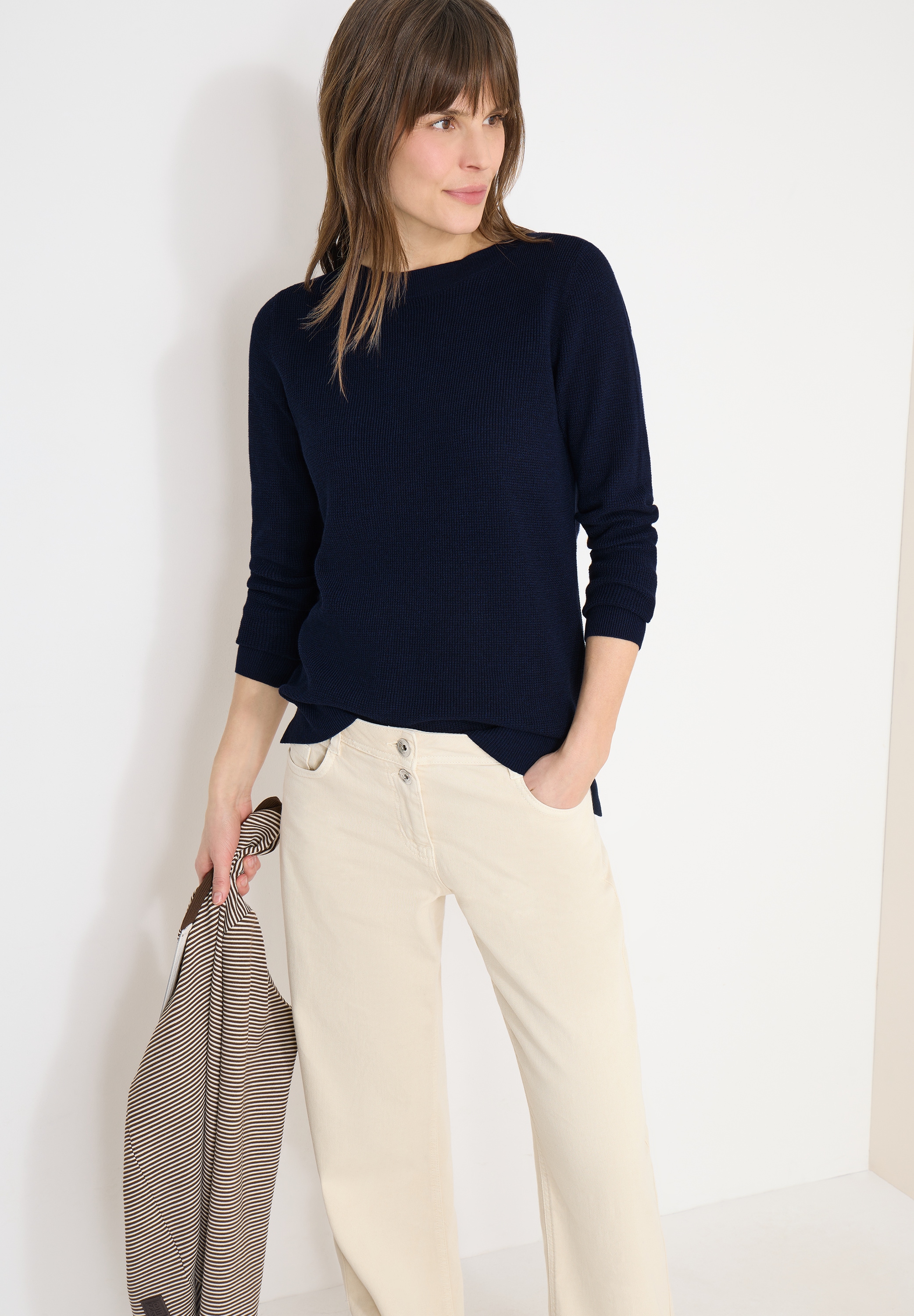Cecil Strickpullover im soften Baumwoll-Mix