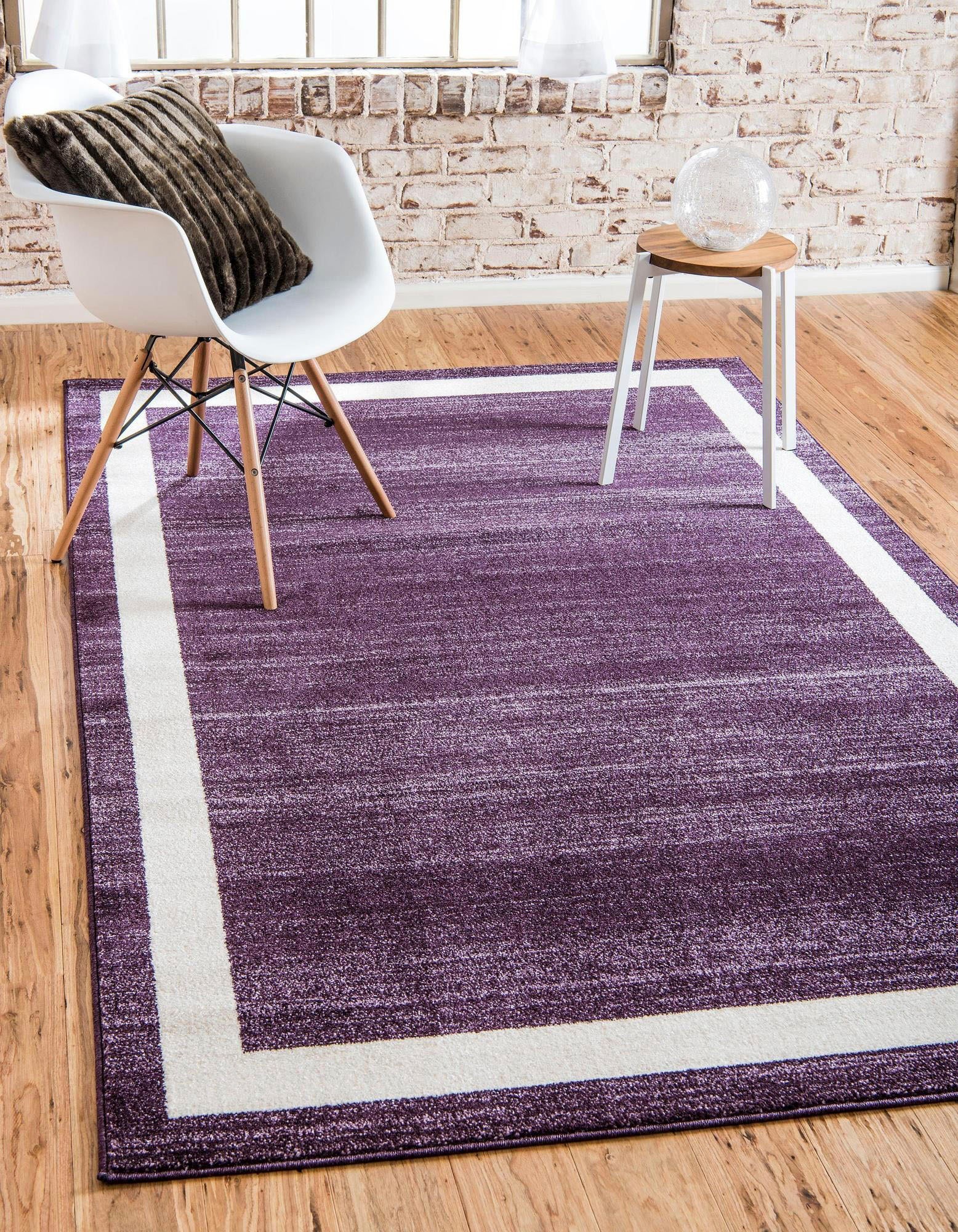 Teppich "Good Times, LAGERRÄUMUNG", lila (violett, elfenbeinfarben), B:152cm H:13mm L:244cm, Polypropylen (PP), MYFLAIR MÖBEL & ACCESSOIRES, Teppiche, Teppich, Kurzflor, gewebt, melierte Optik, mit Bordüre 3