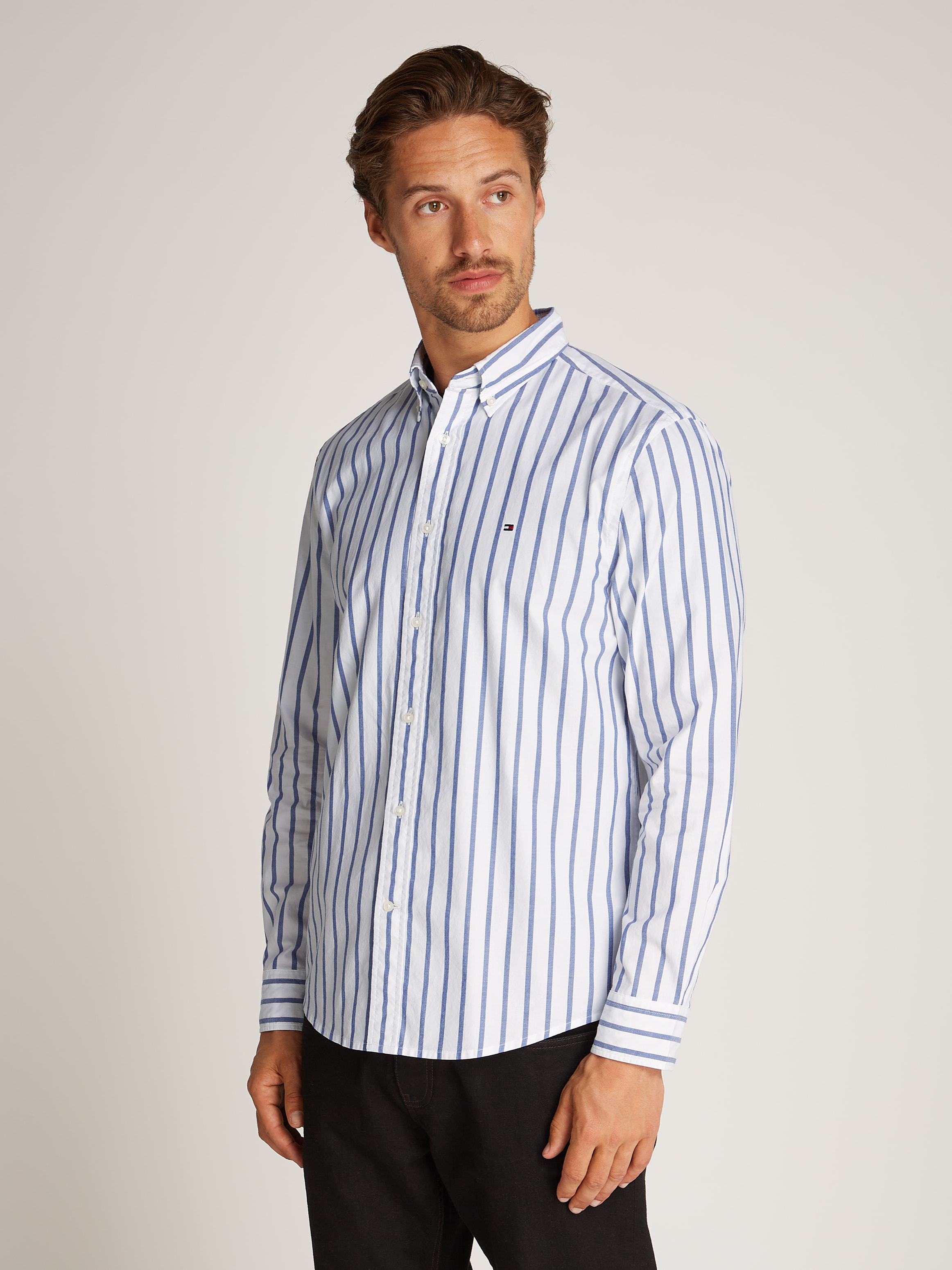 Tommy Hilfiger Businesshemd "FLEX POPLIN NAUTICAL STP SHIRT" günstig online kaufen