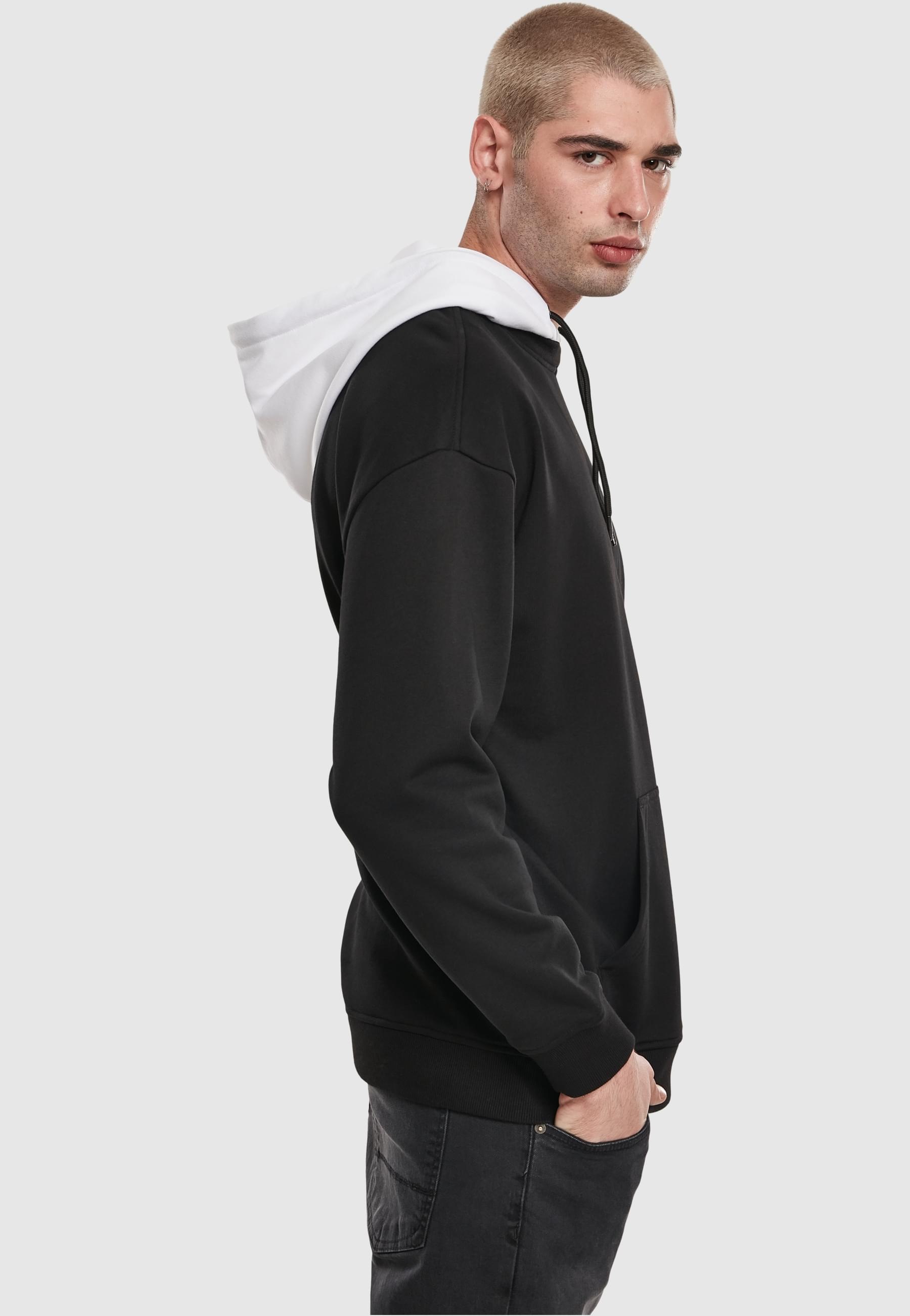 URBAN CLASSICS Rundhalspullover »Urban Classics Herren Oversized Hooded Crew«, (1 tlg.)