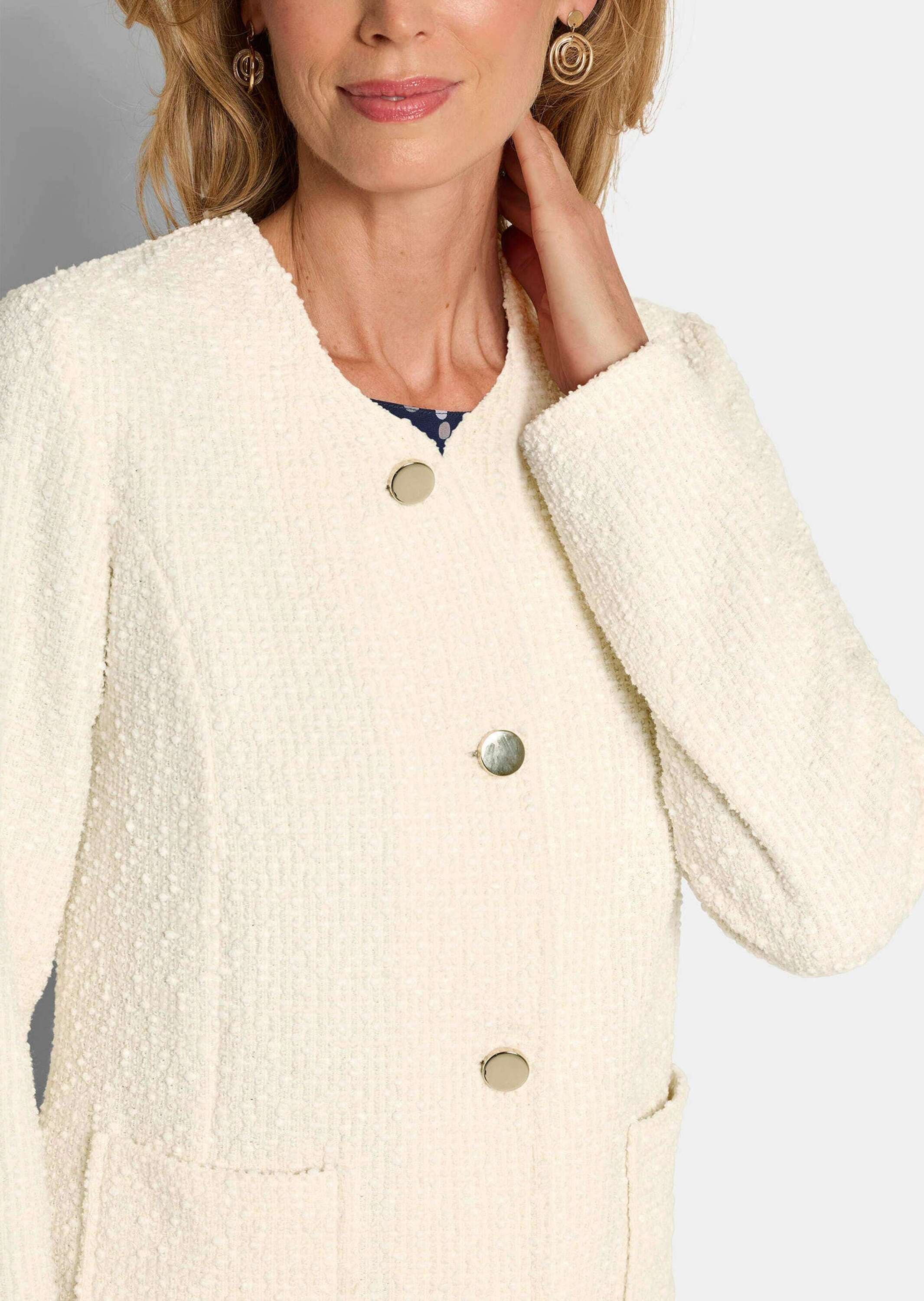 GOLDNER Jackenblazer »Baumwollblazer mit Glanzdetails« Passformnähte