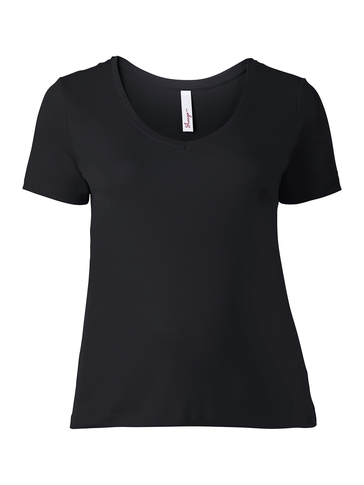 Sheego T-Shirt »Große gerippter Qualität fein bestellen aus für | Größen«, BAUR