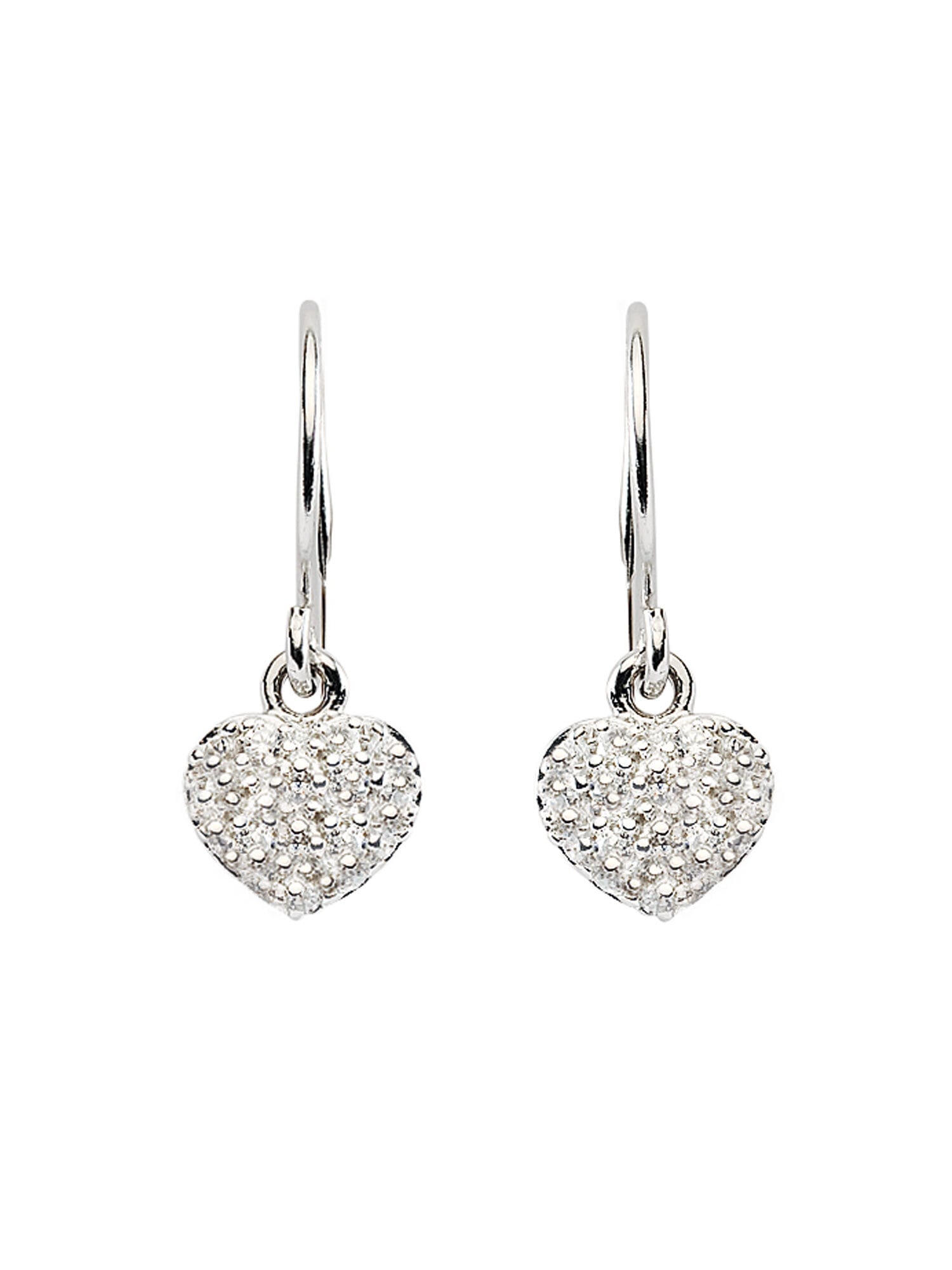 Paar Silber BAUR bestellen Ohrhänger Herz«, Adelia´s Silberschmuck | Damen Ohrringe mit Zirkonia Ohrhänger »925 für