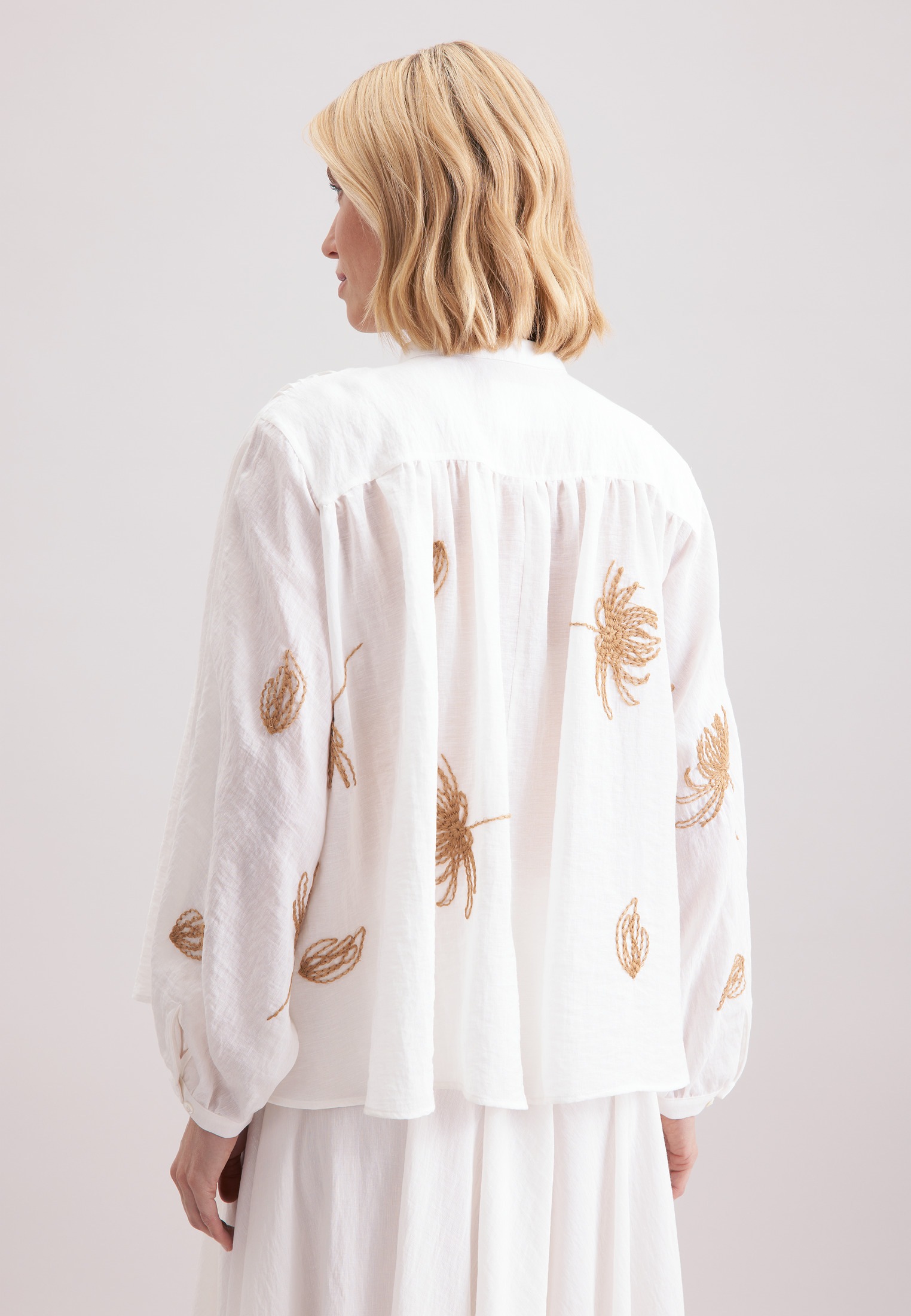 seidensticker Klassische Bluse "Schwarze Rose" 1/1 Rundhals Stickerei günstig online kaufen