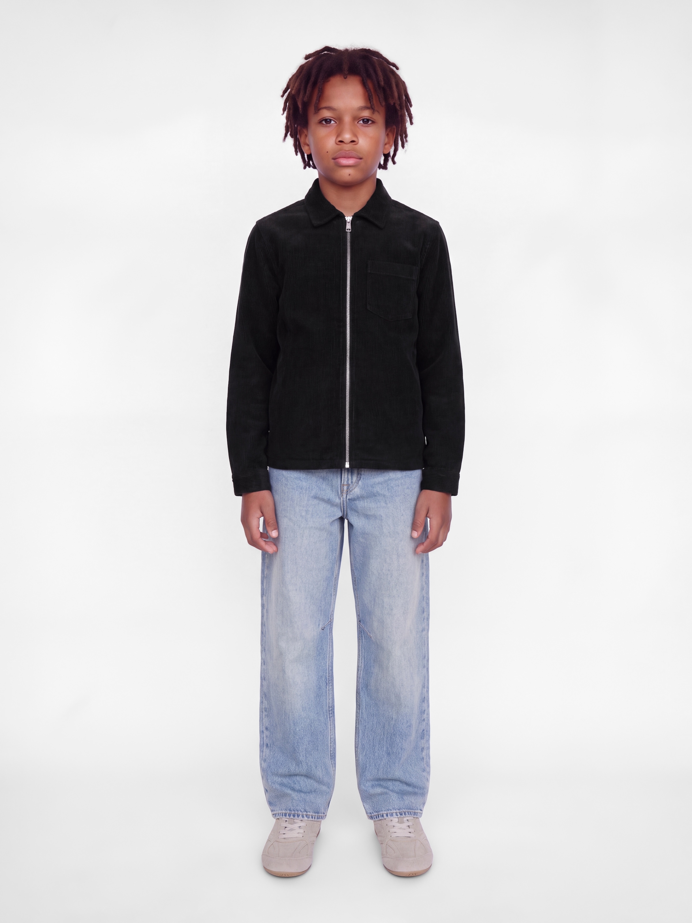 Jack & Jones Junior Langarmhemd »JORTORONTO CORDUDOY ZIP SHIRT LS BF JNR« Baumwolle, locker geschnitten