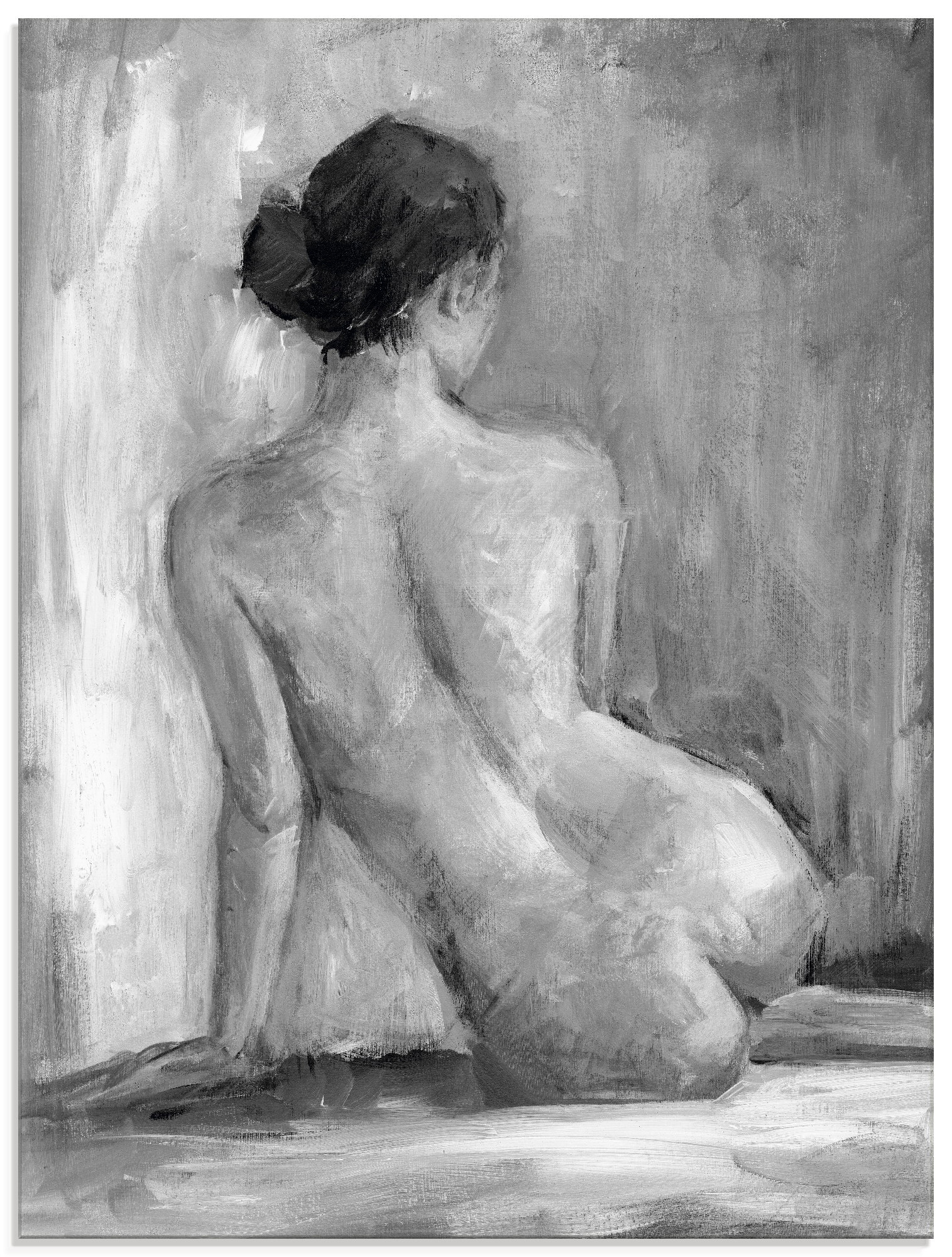 Artland Glasbild "Figur in schwarz & weiß I", Frau, (1 St.), in verschiedenen Größen