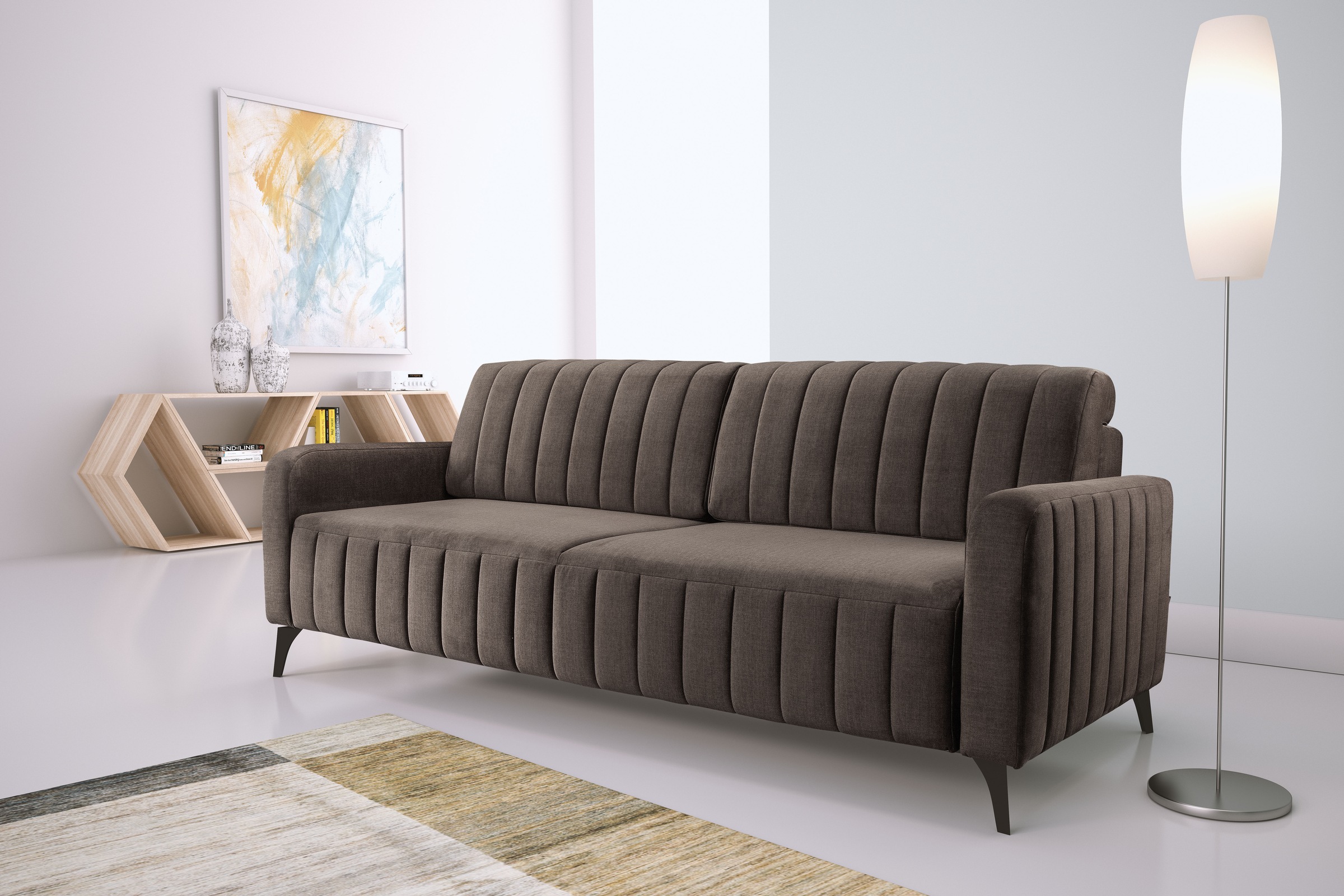 exxpo - sofa fashion 3-Sitzer "Grande, hochwertiges Schlafsofa mit Microvel günstig online kaufen