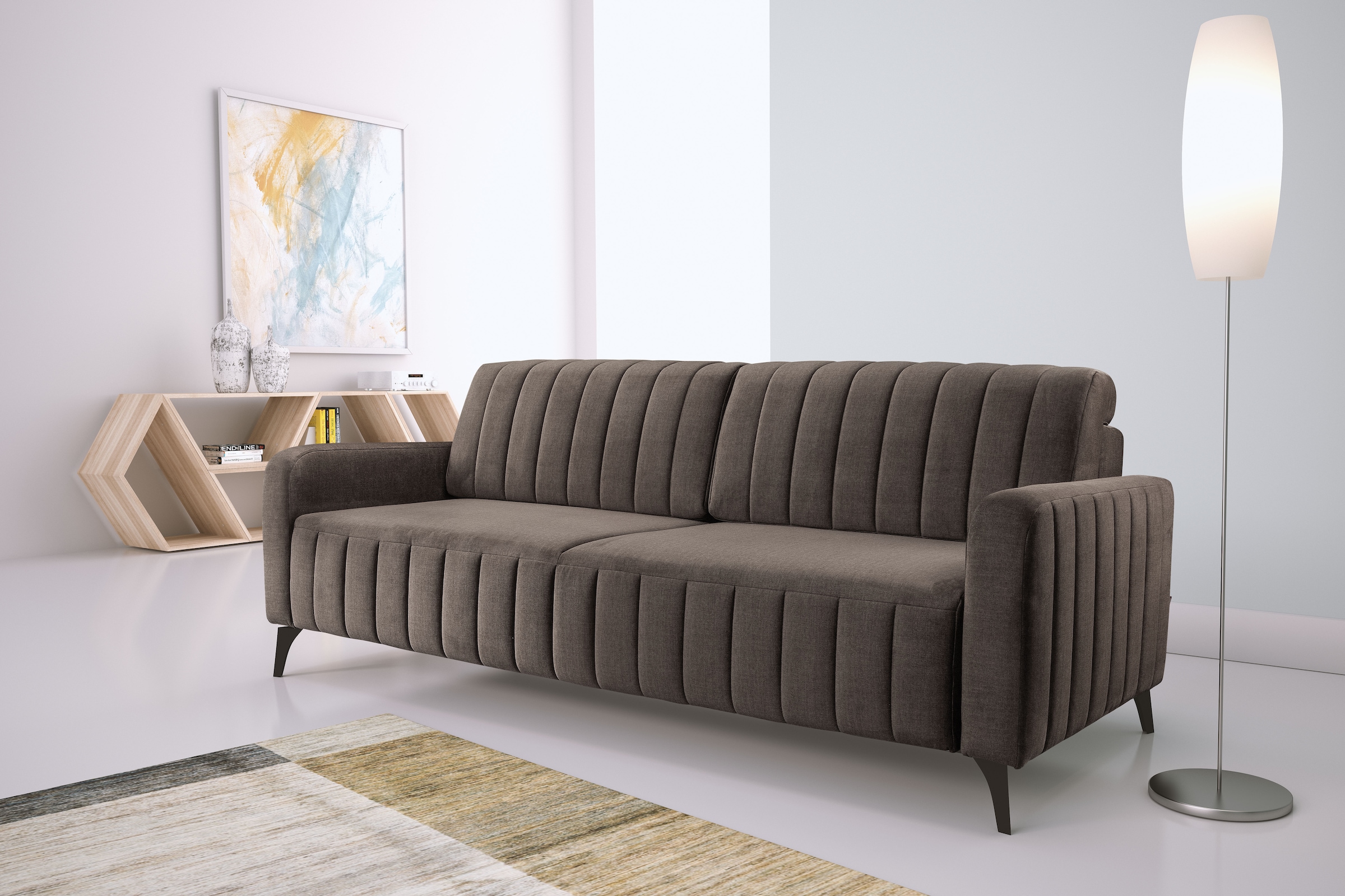 exxpo - sofa fashion 3-Sitzer "Grande, hochwertiges Schlafsofa mit Microvel günstig online kaufen