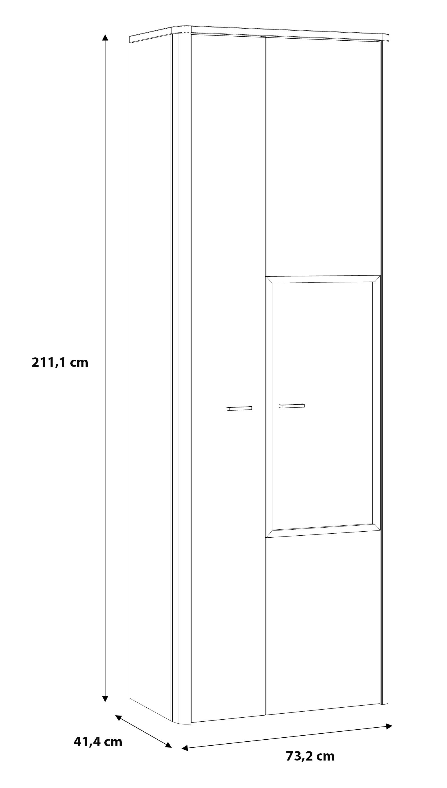 FORTE Standvitrine, Höhe ca. 211 cm kaufen BAUR 