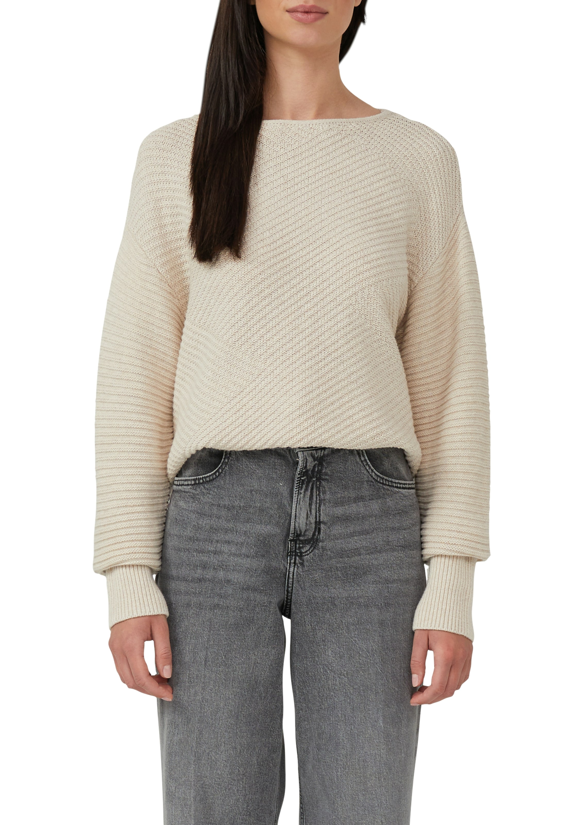 s.Oliver Strickpullover, mit Strick-Muster und Rundhals günstig online kaufen